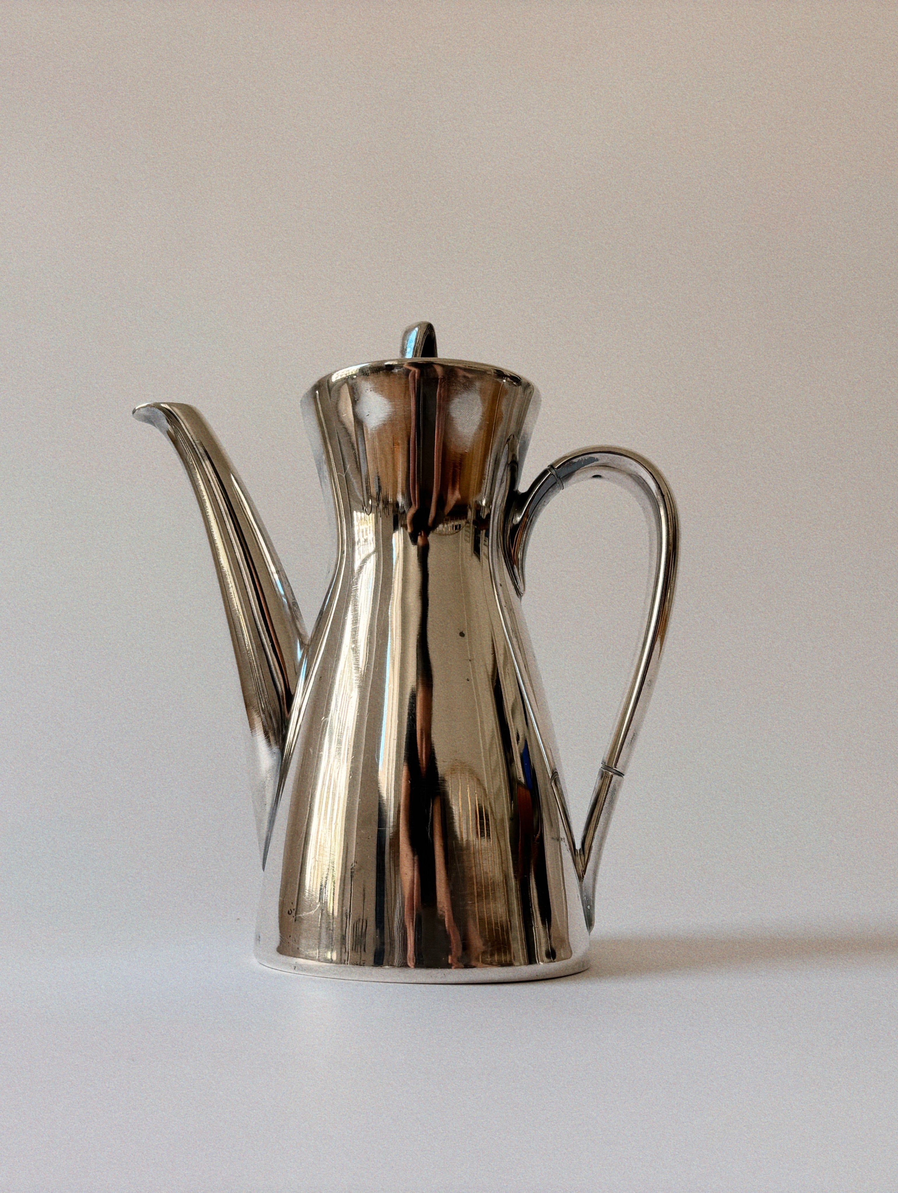 Silver Glazed Ceramic Teapot, Mid-Century Germany — view 10