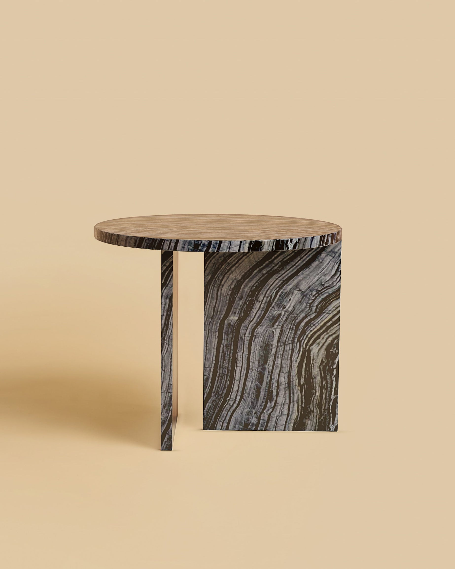 Round Marble Side Table - KYUSHU Series — lifestyle setting