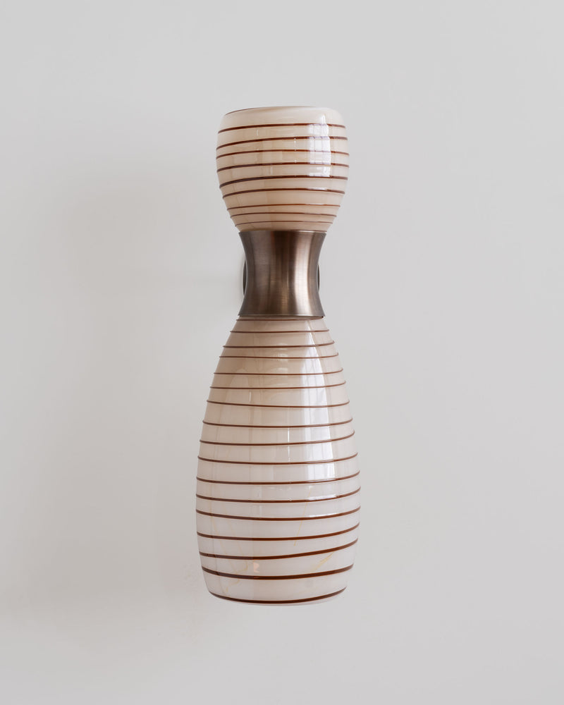 Taff Sconce in Handblown Glass and Brass — detail view