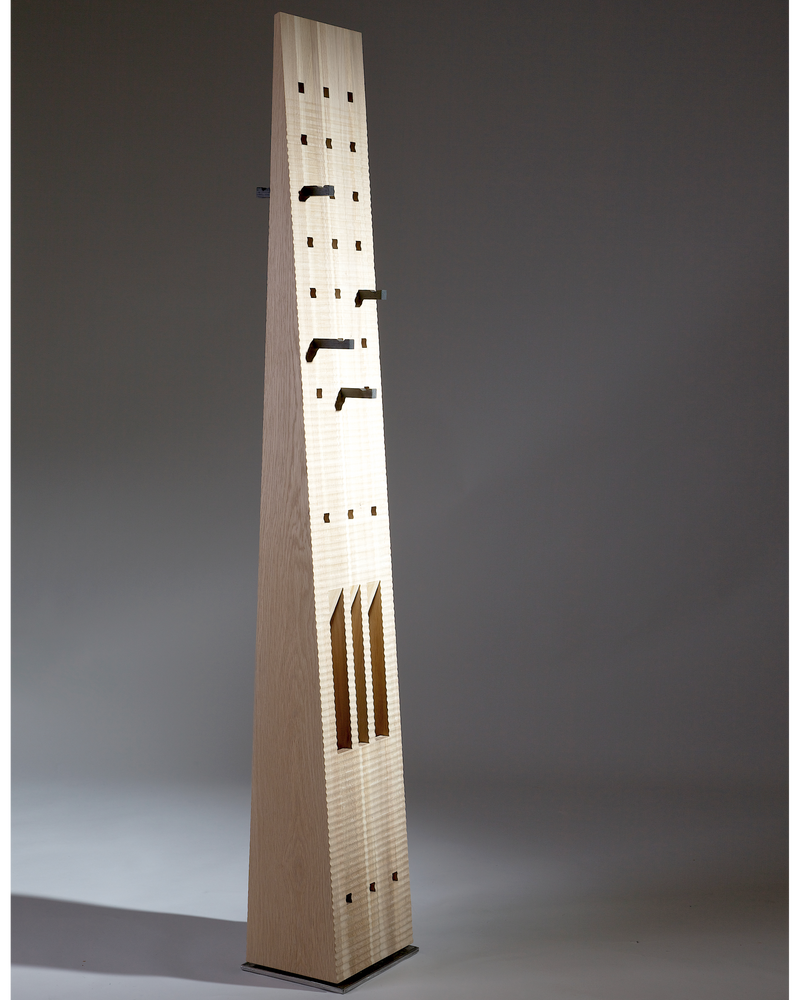 Totem Coat Stand - Oak and 5500 years old Bog Oak by Mauro Dell'Orco | The Oblist — handcrafted oak design