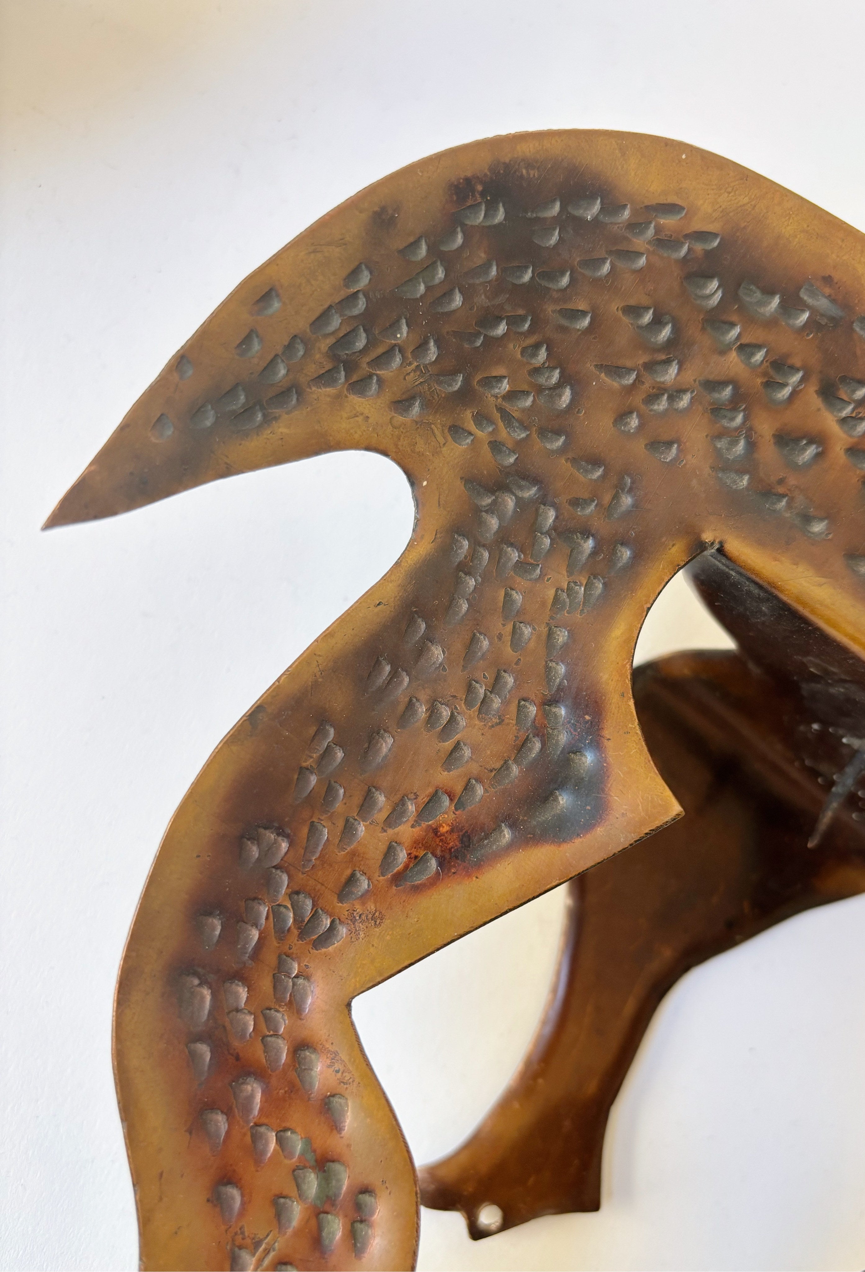 Pair of Torch Cut Metal Wall Candleholders, Poland — alternate view