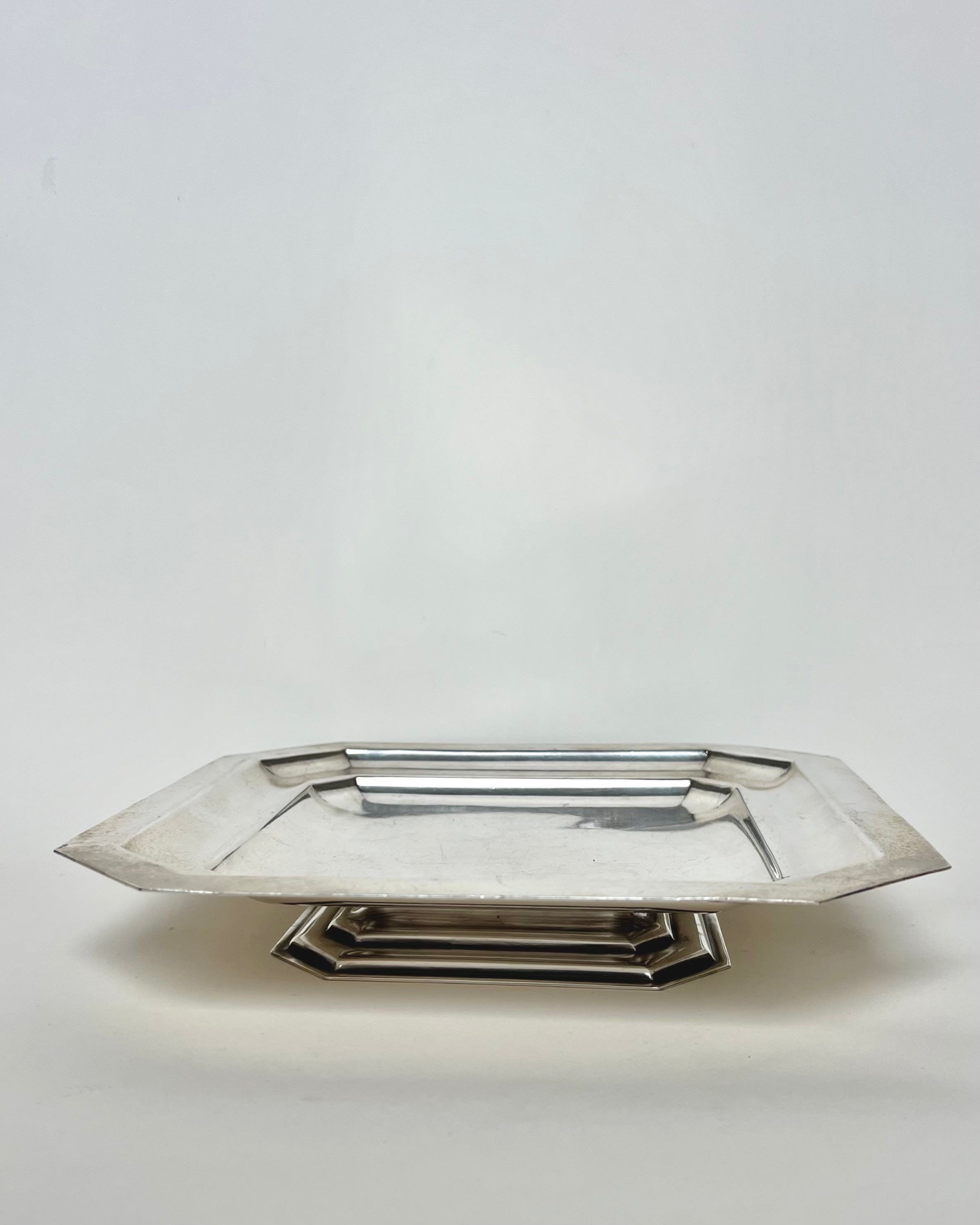 Tiered Vintage Silver Platter — lifestyle setting