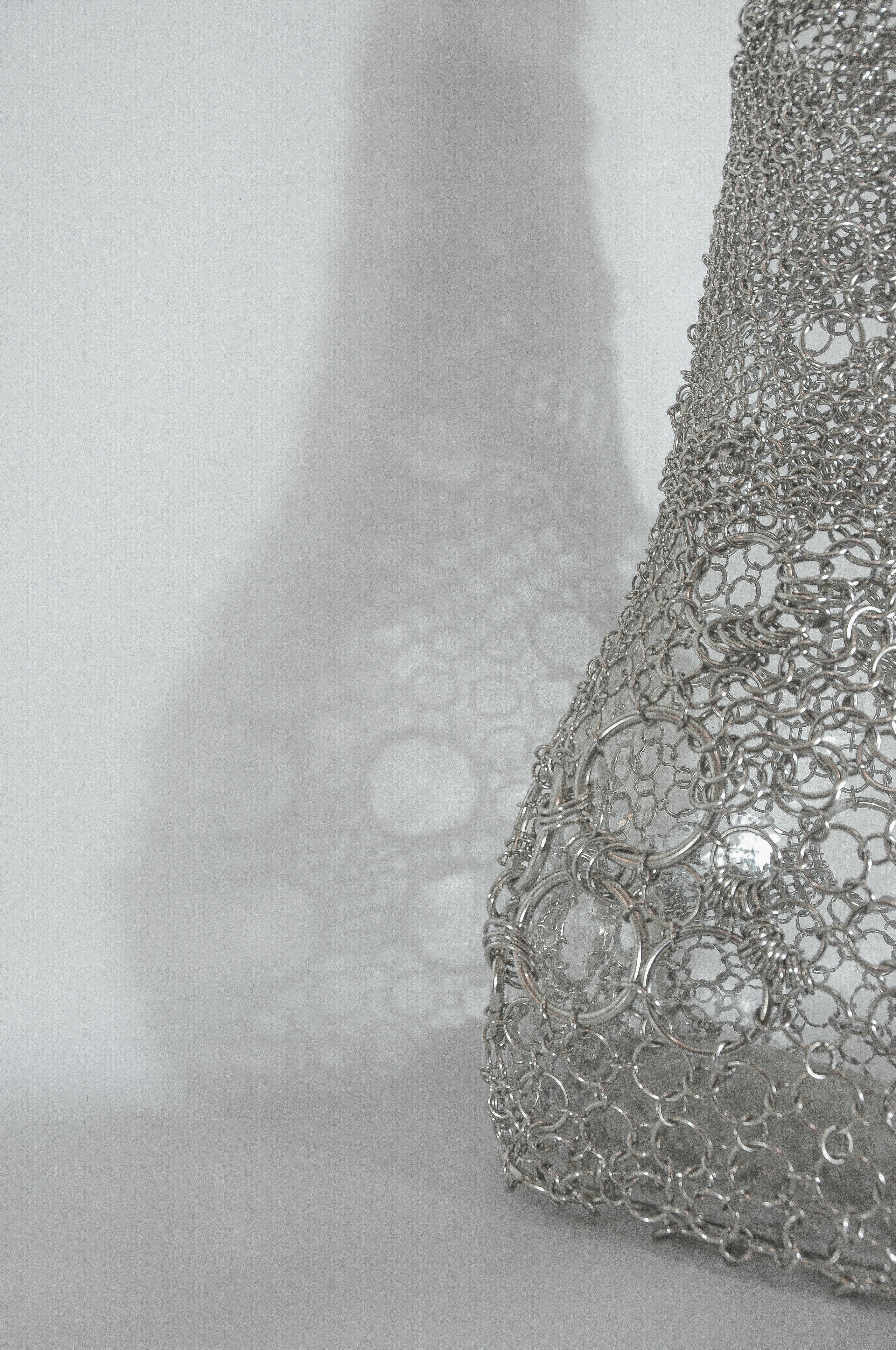 Floating Chainmail Vase  — detail view