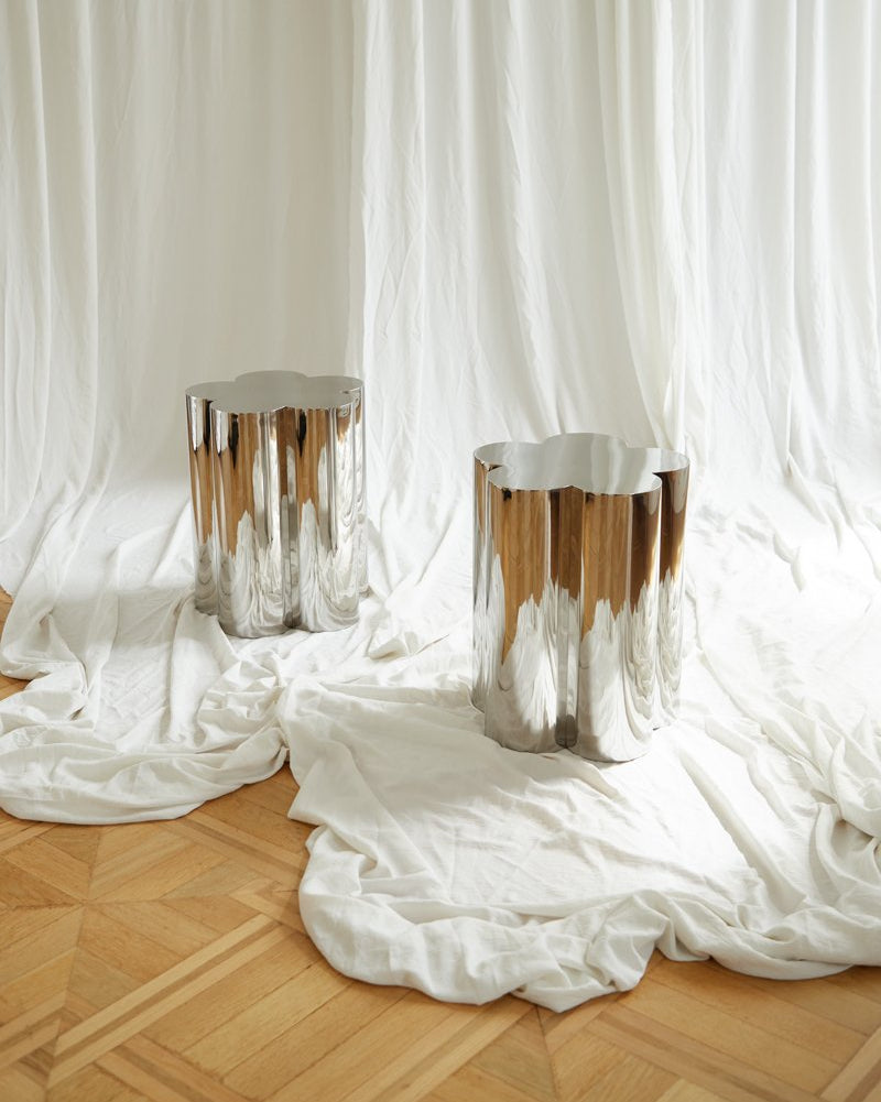 Barvinok Steel Side Table — lifestyle setting