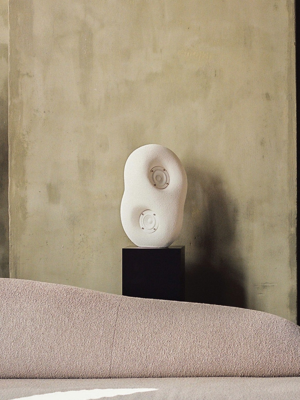 Acoustic Sculpture White - Bluetooth by Transparent | The Oblist — white ceramic design