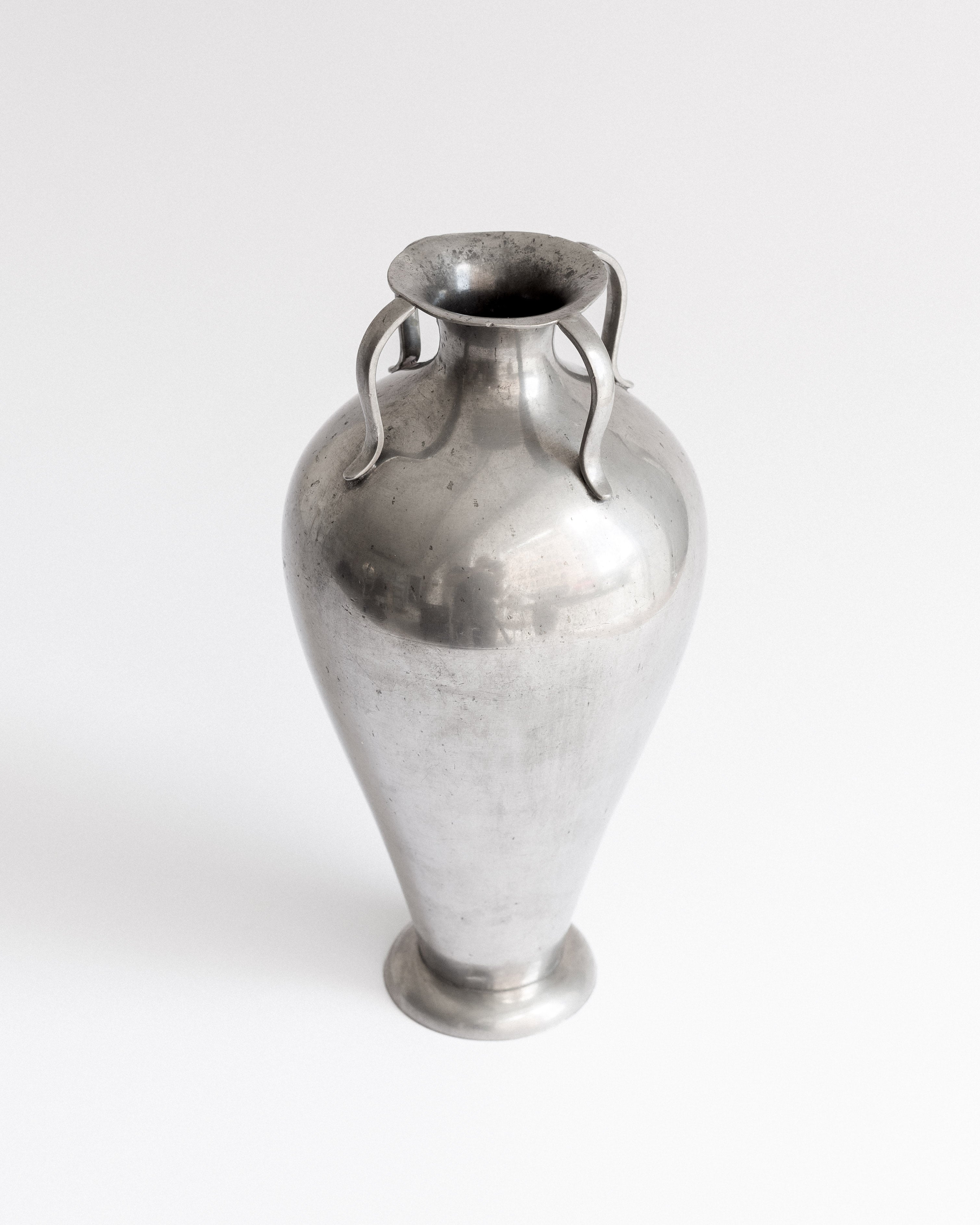 Art Deco Pewter Vase by C.G. Hallberg, Sweden, 1932 — lifestyle setting