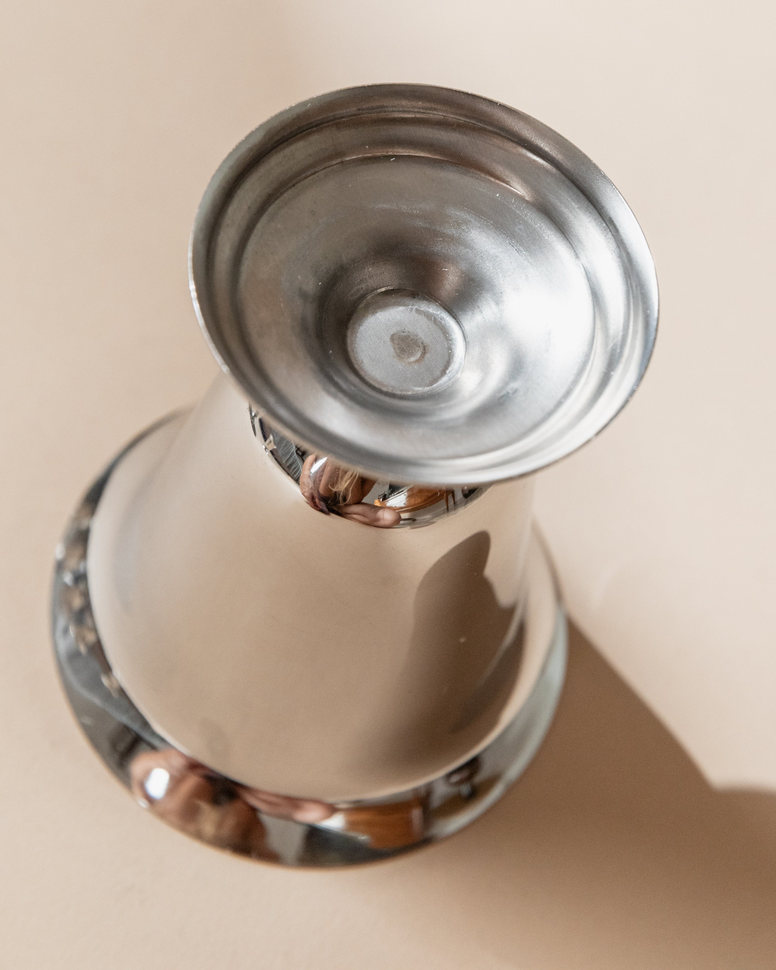 Ensemble de 6 tasses en acier inoxydable, design Italie années 1970