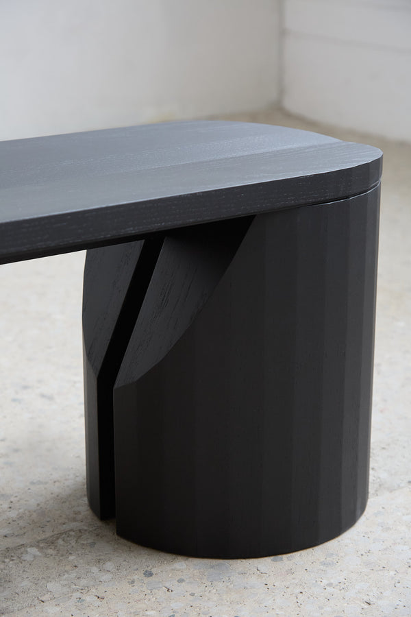Solid Wood Barrow Bench — detail view