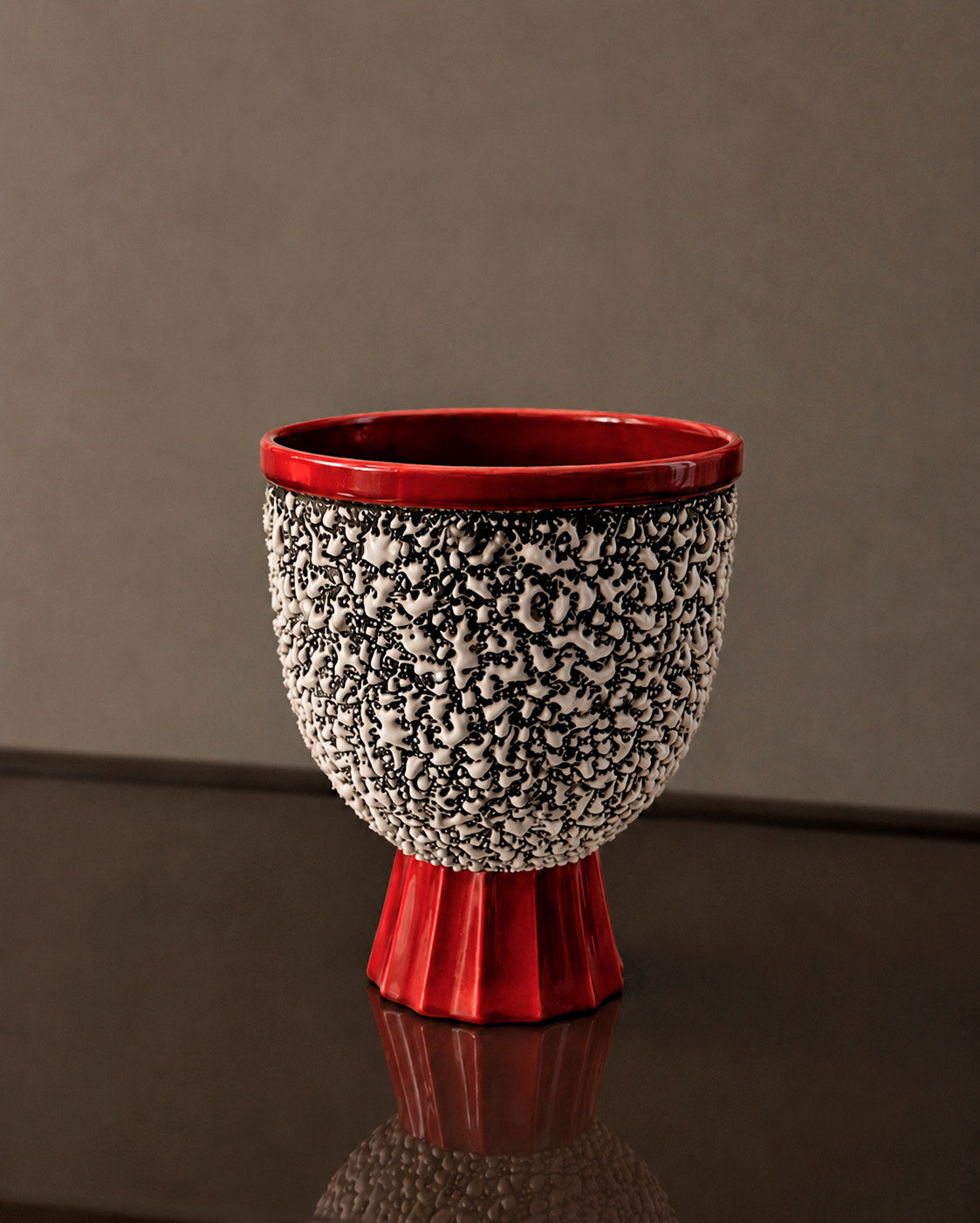 Art Deco Ceramic Oxblood vase By Paul Millet Manufacture de Sevres — side angle
