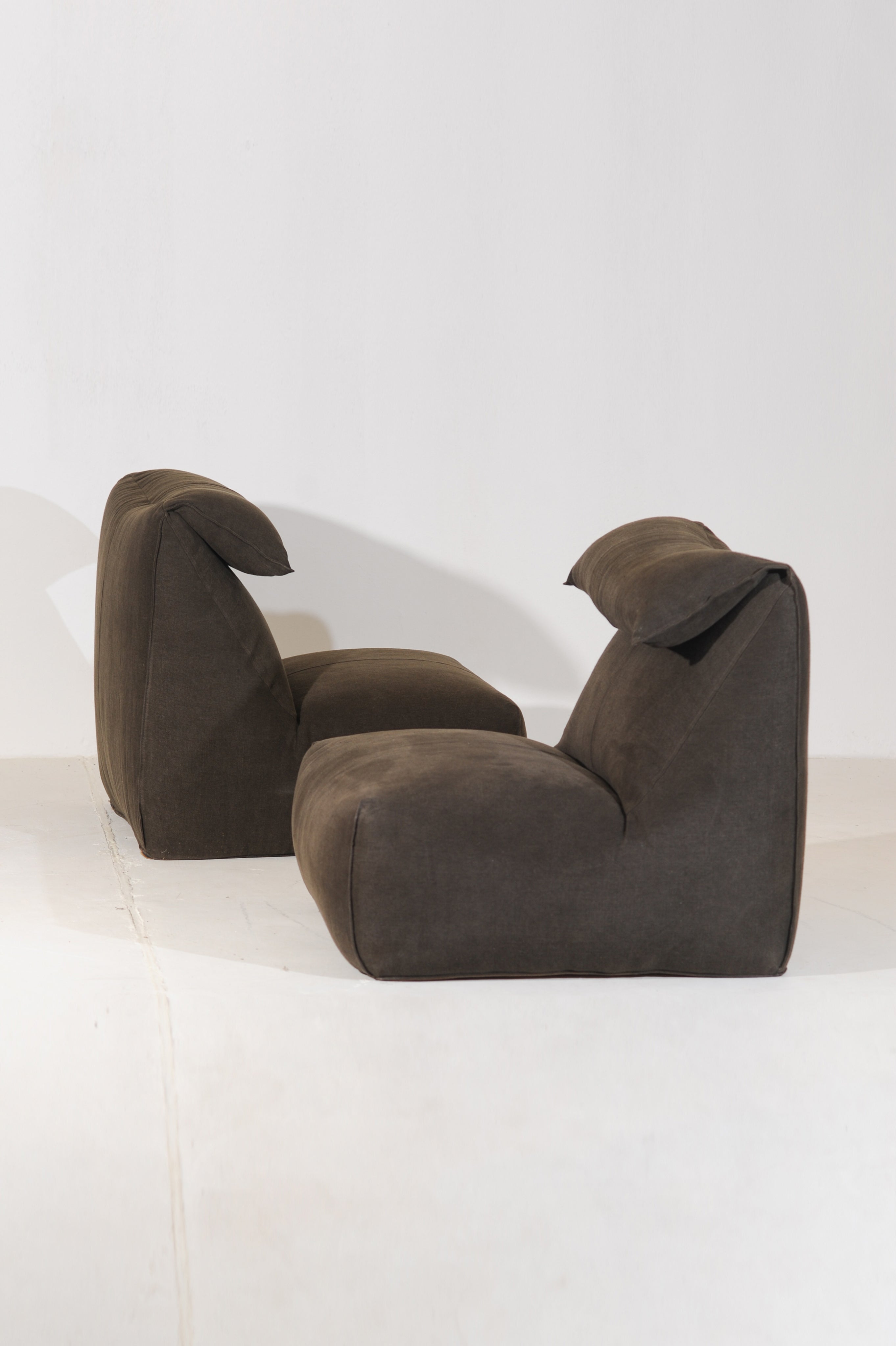 Rare Italian Le Bambole Lounge Chairs by Mario Bellini for B&B Italia, 1971