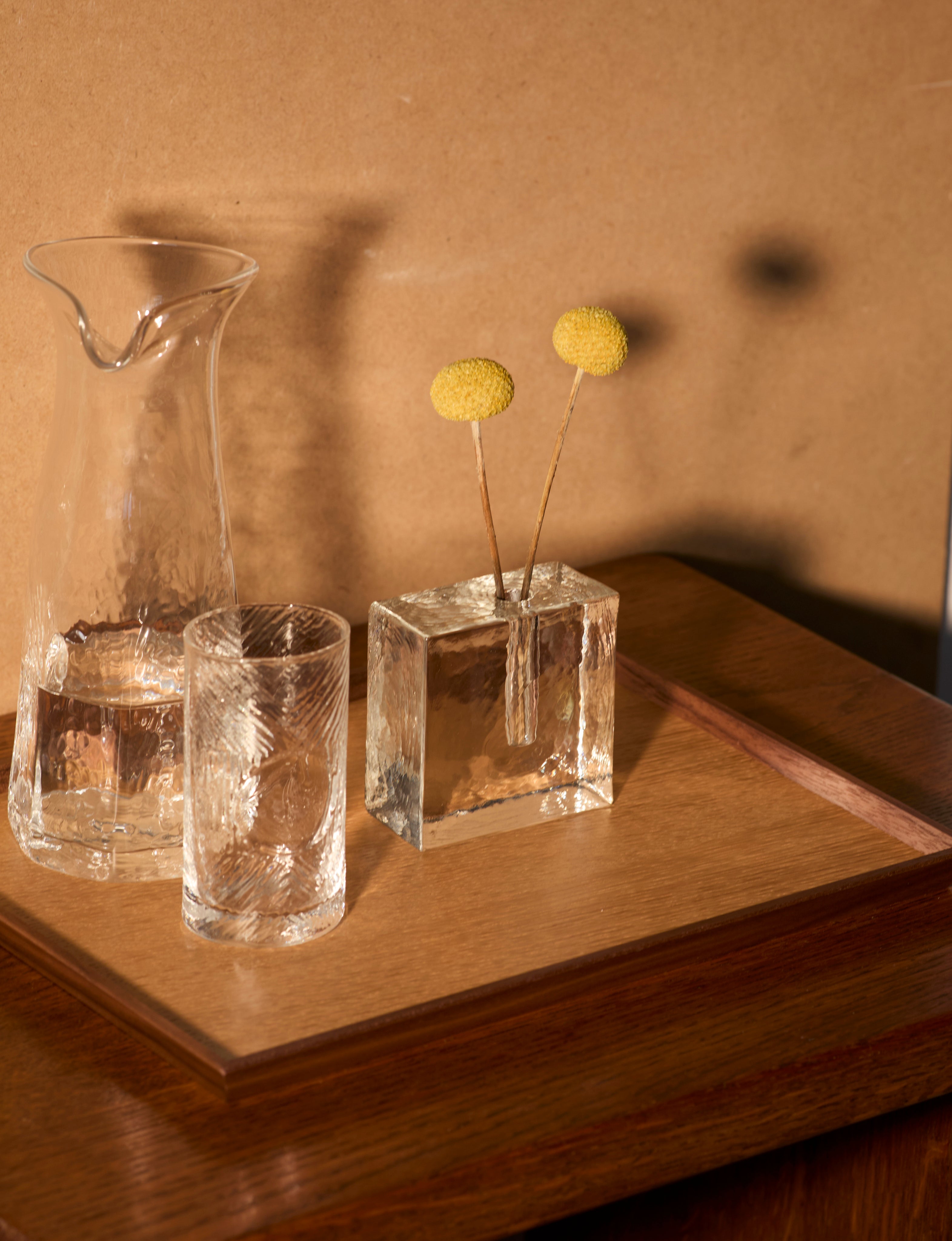 Block unifleur / stem vase in European glass (Small) — alternate view