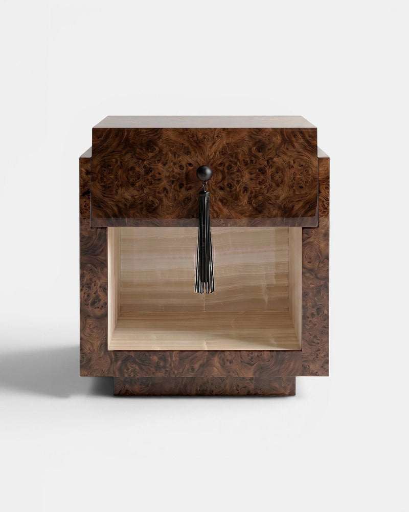 Leo Dark Burl Wood And Vanilla Onyx by Marbera | The Oblist