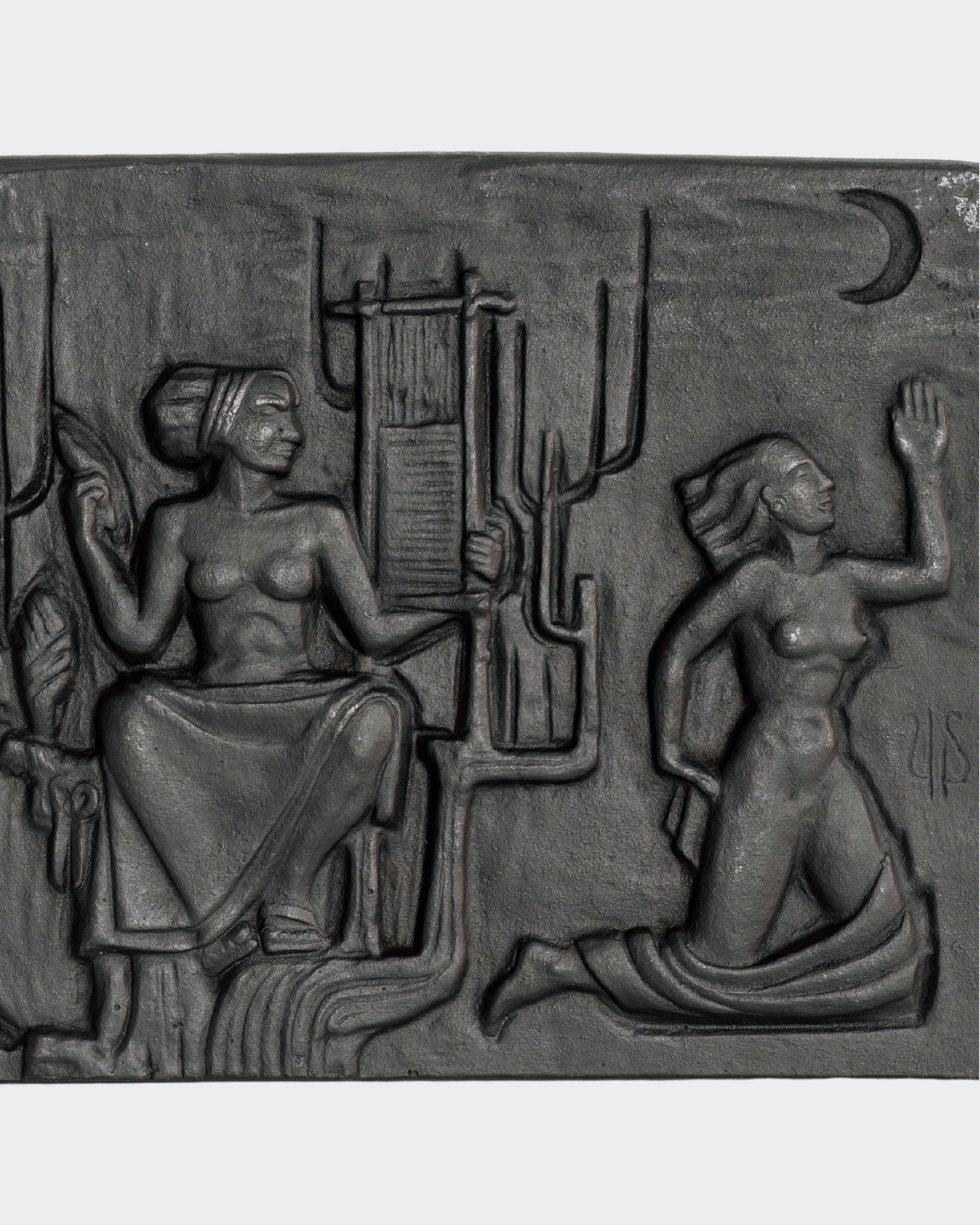 Bas-relief en fonte par Ulla Fogelklou-Skogh