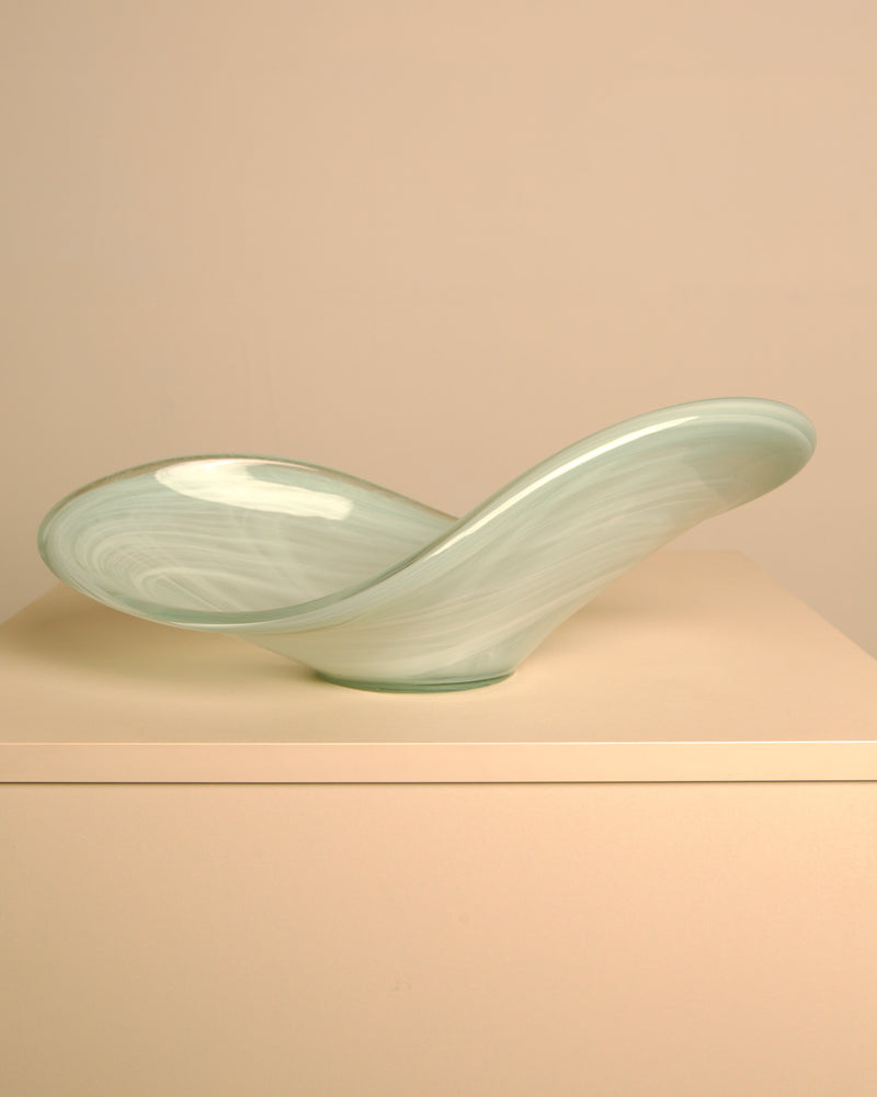 Murano Glass Catchall "Ghost" Bowl, Italy, 1980s — detail view