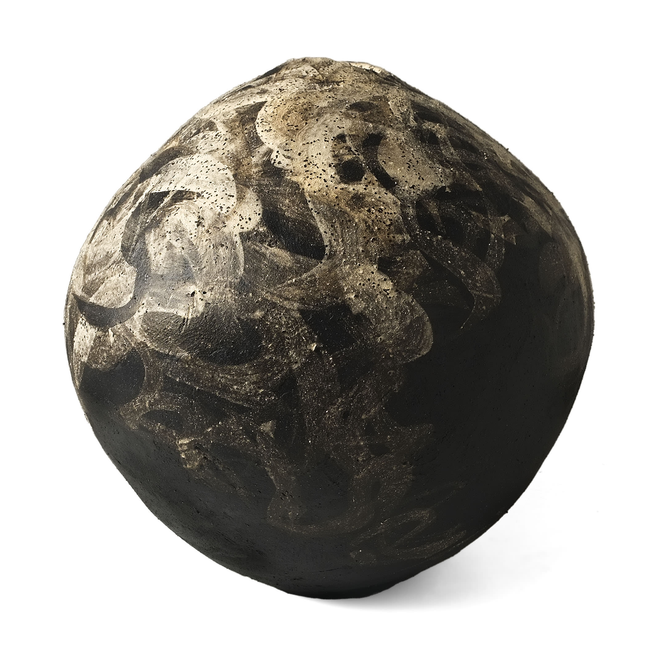 Organic Modernism Vessel in Ceramic - Gestural Earth Collection — side angle