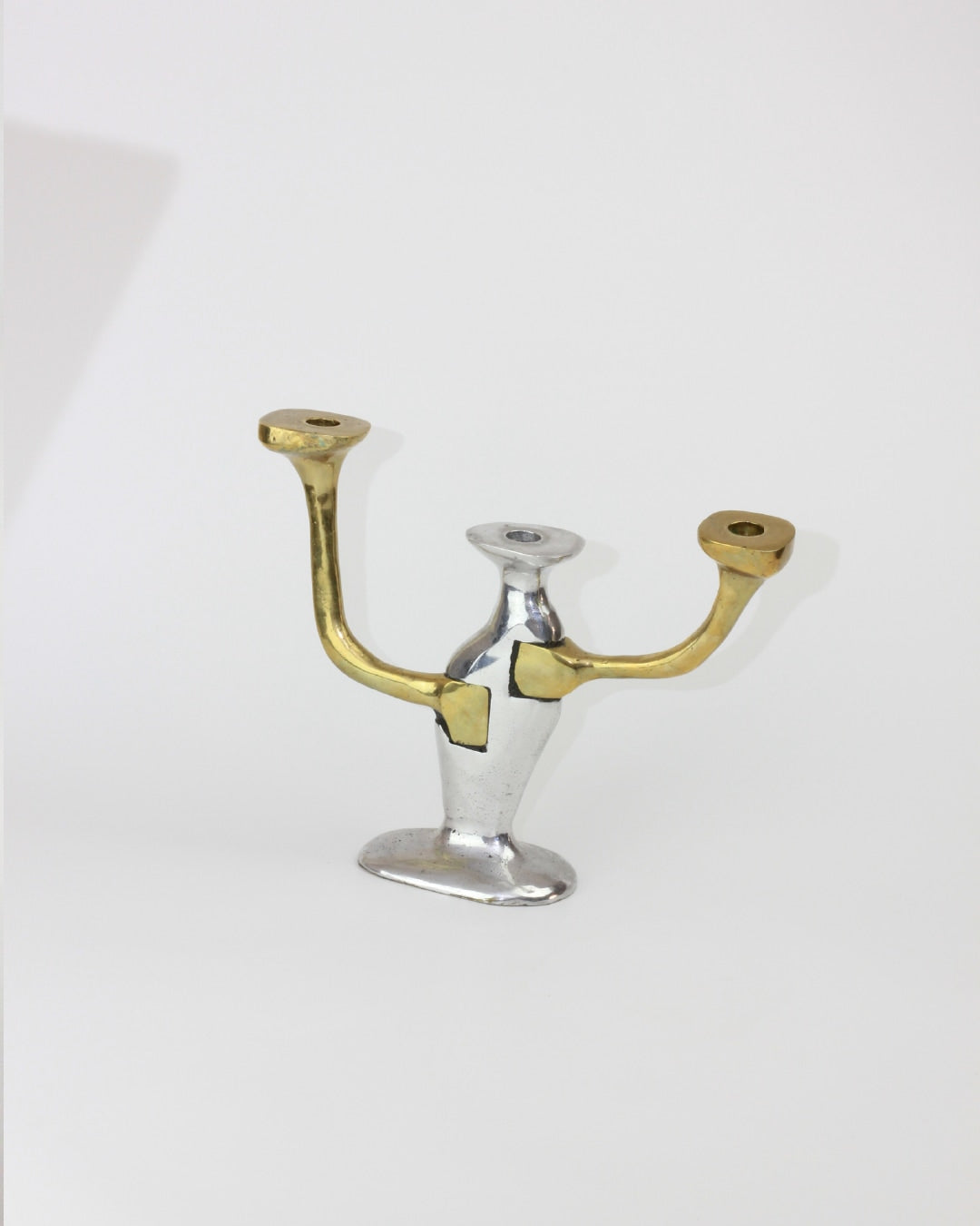Brutalist Candleholder — angled view on white background