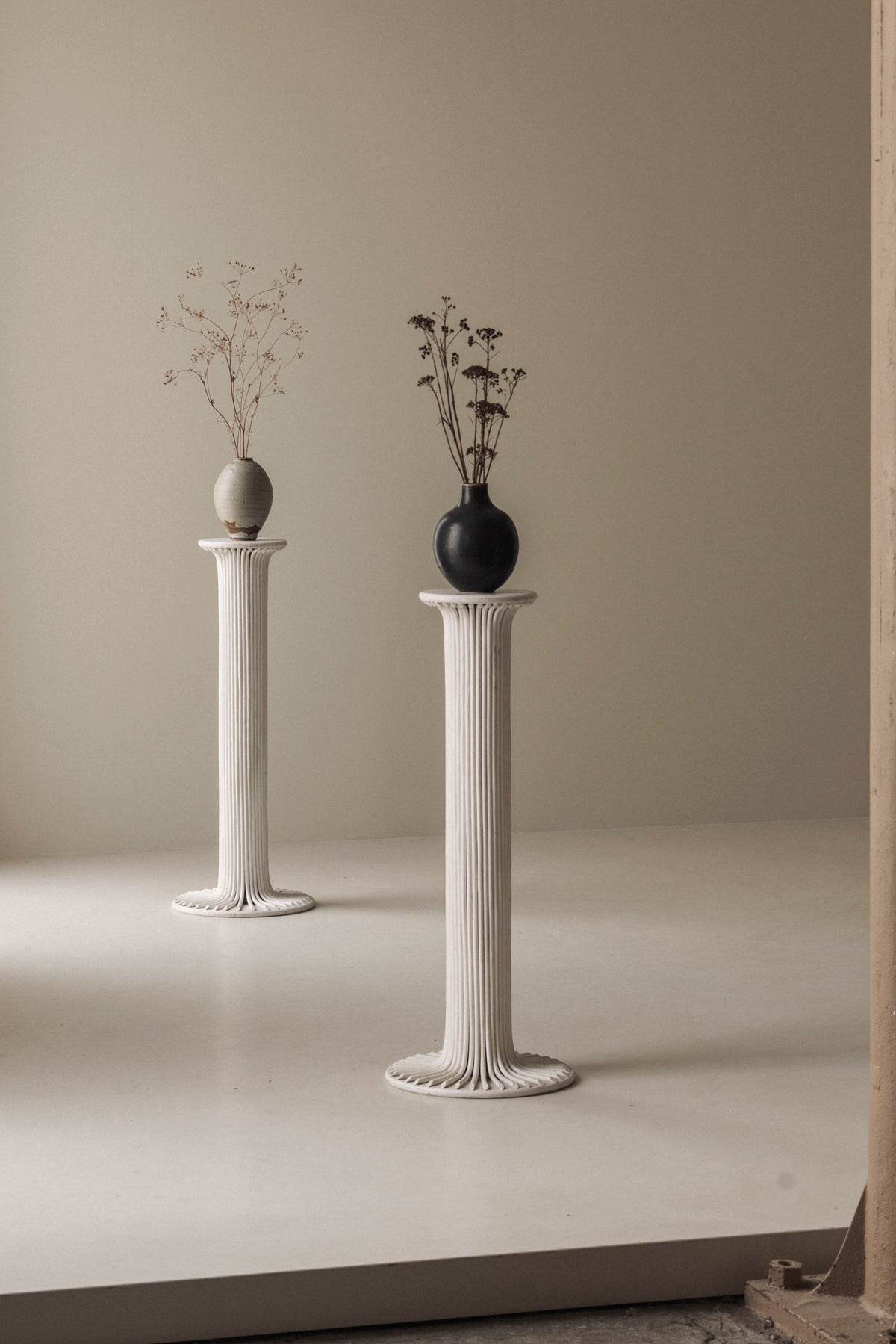Pair of Sculptural Bamboo Pedestals, Italy, 1960s by Modern Living | The Oblist