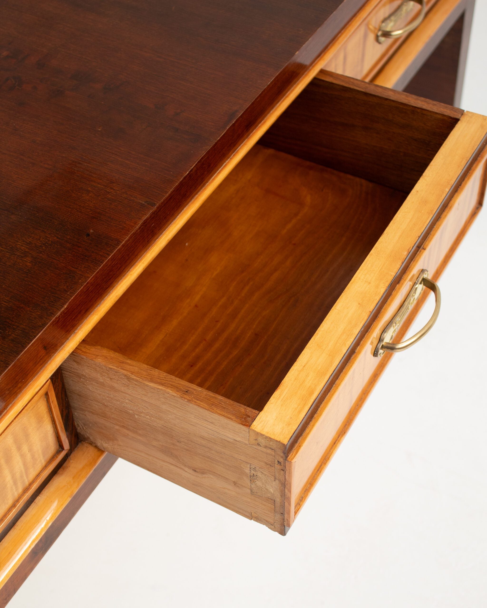 Art Deco Wooden Sideboard/Cabinet/Console — close-up of open drawer interior