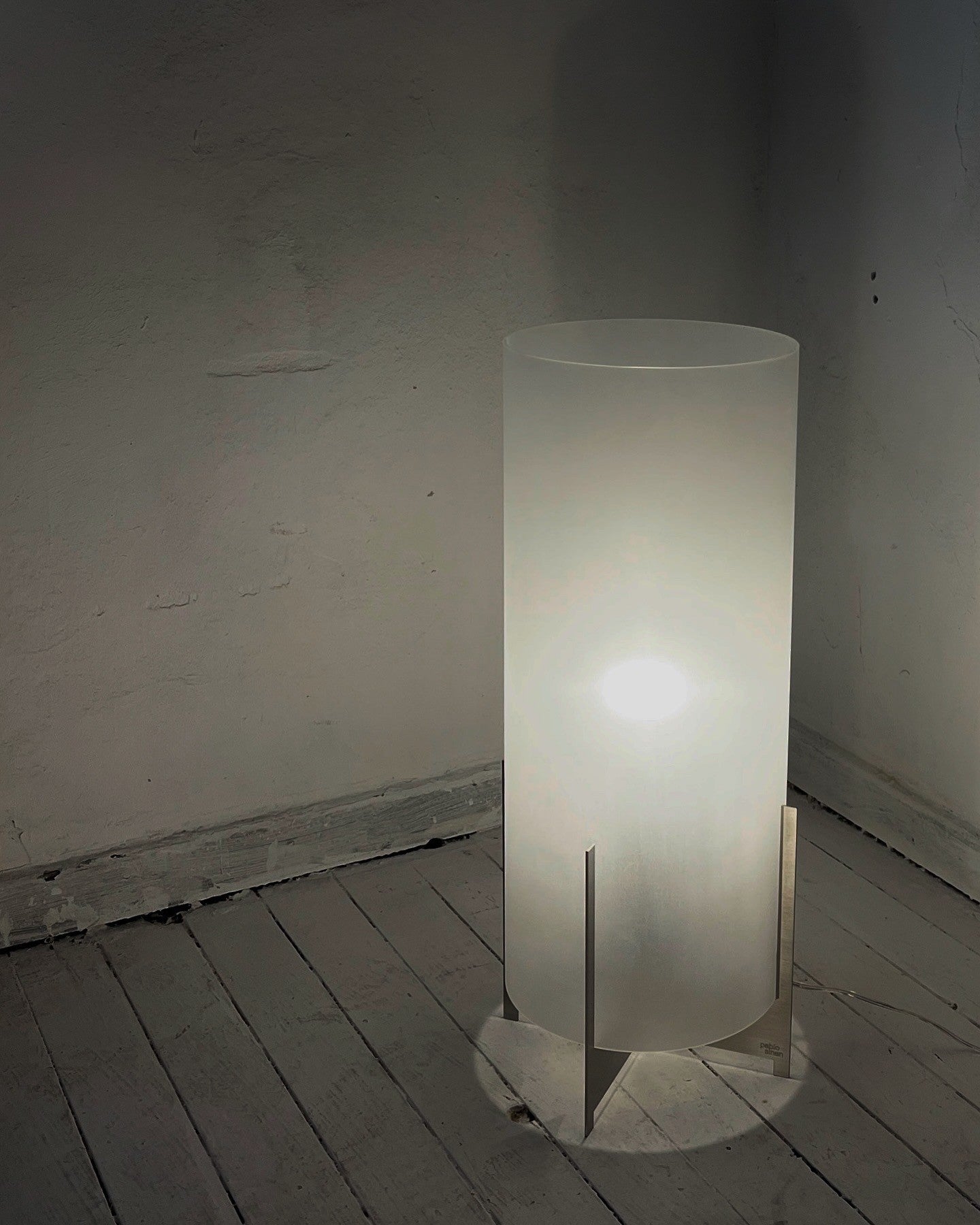 Lumix Floor Lamp Stainless Steel — lifestyle setting