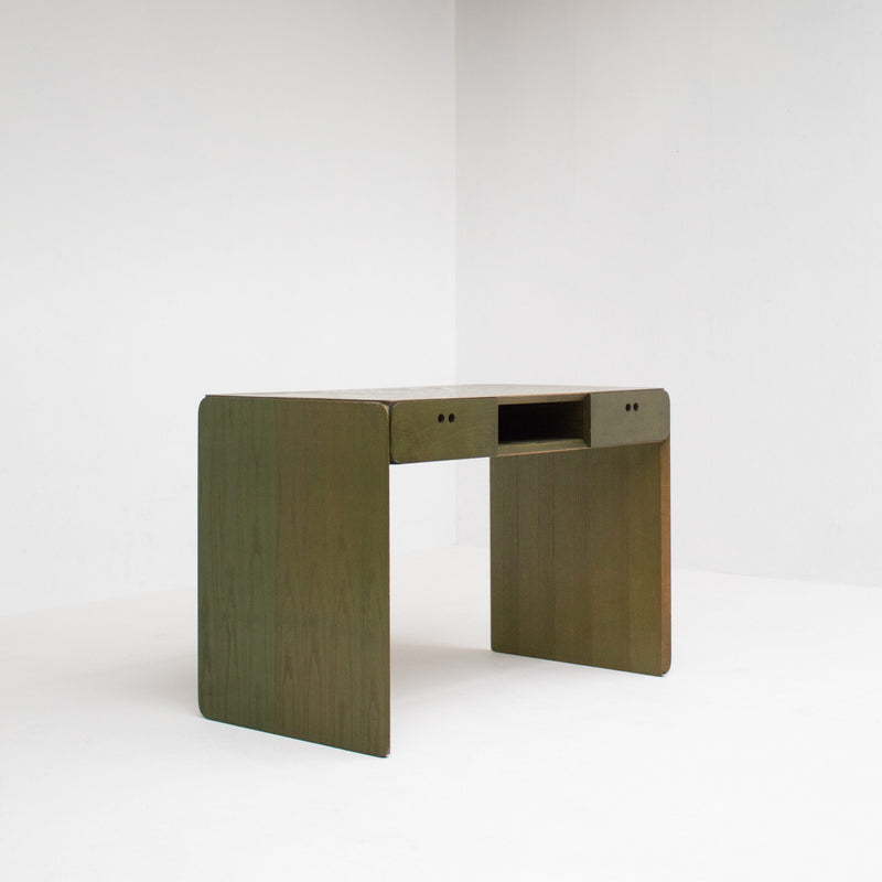 Vintage Desk by Derk Jan de Vries by Malata Antwerp | The Oblist — green wood finish