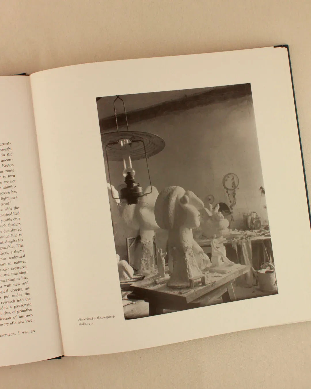 PICASSO 'THE MASTERWORKS' — black and white image of sculpting studio