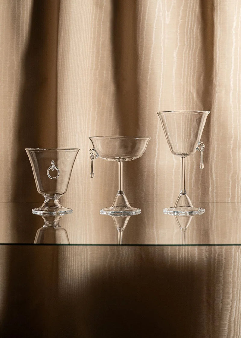 Sospesa Hand-blown Coupe Glass — side angle