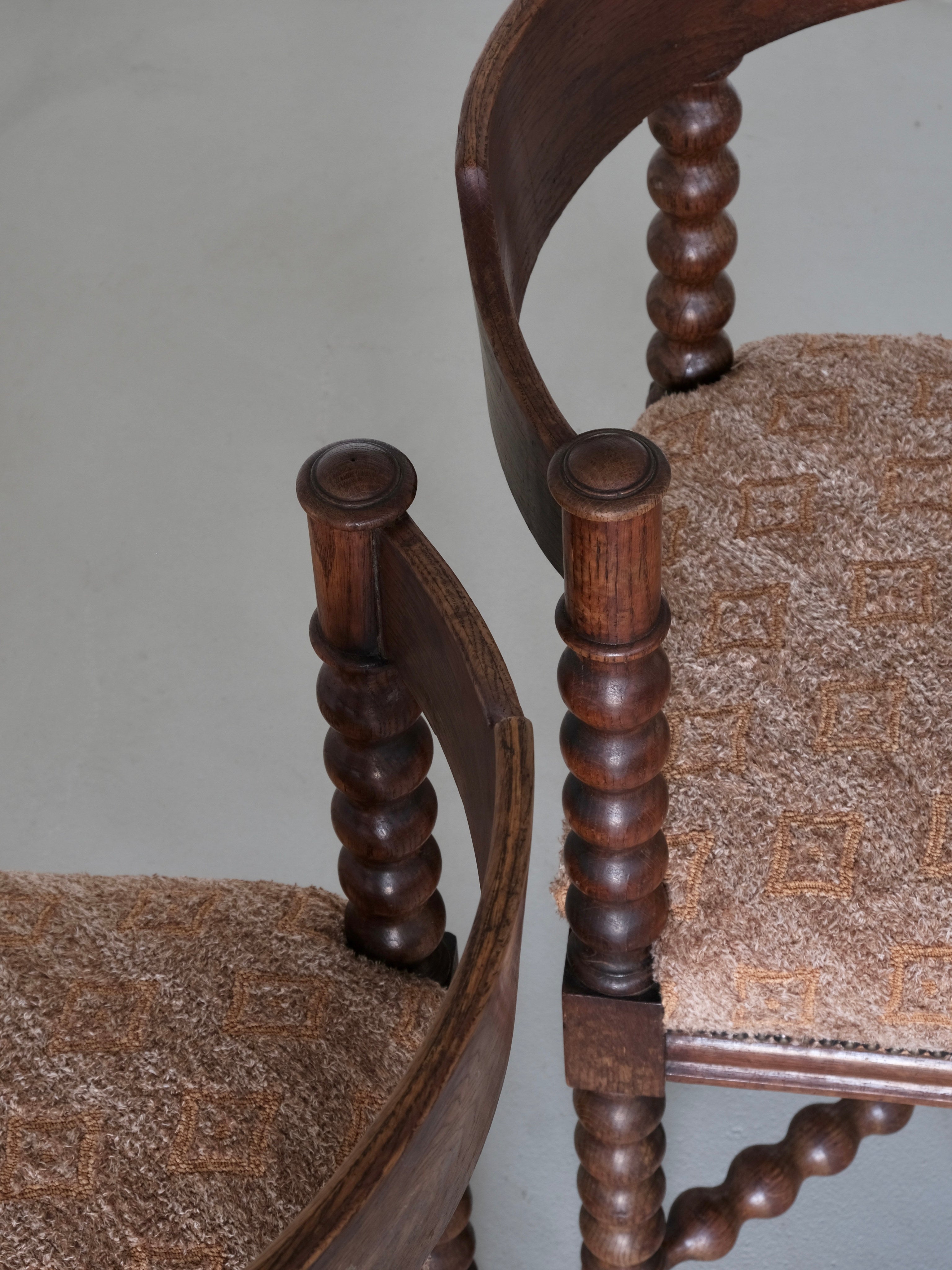 Antique Bobbin Turned Corner Chair