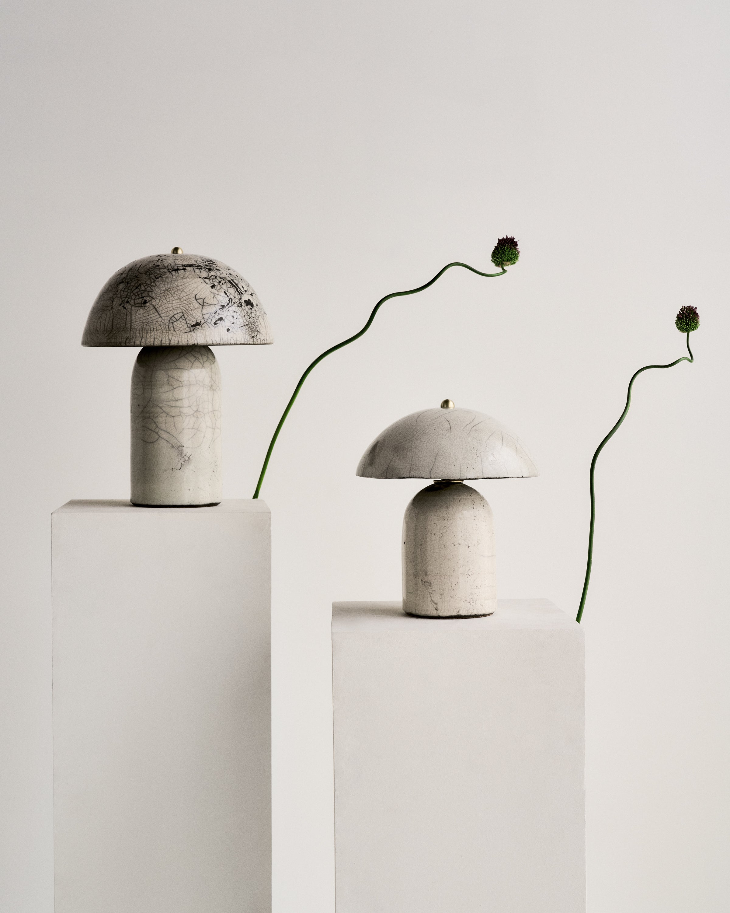 Raku Tera Lamp — detail view