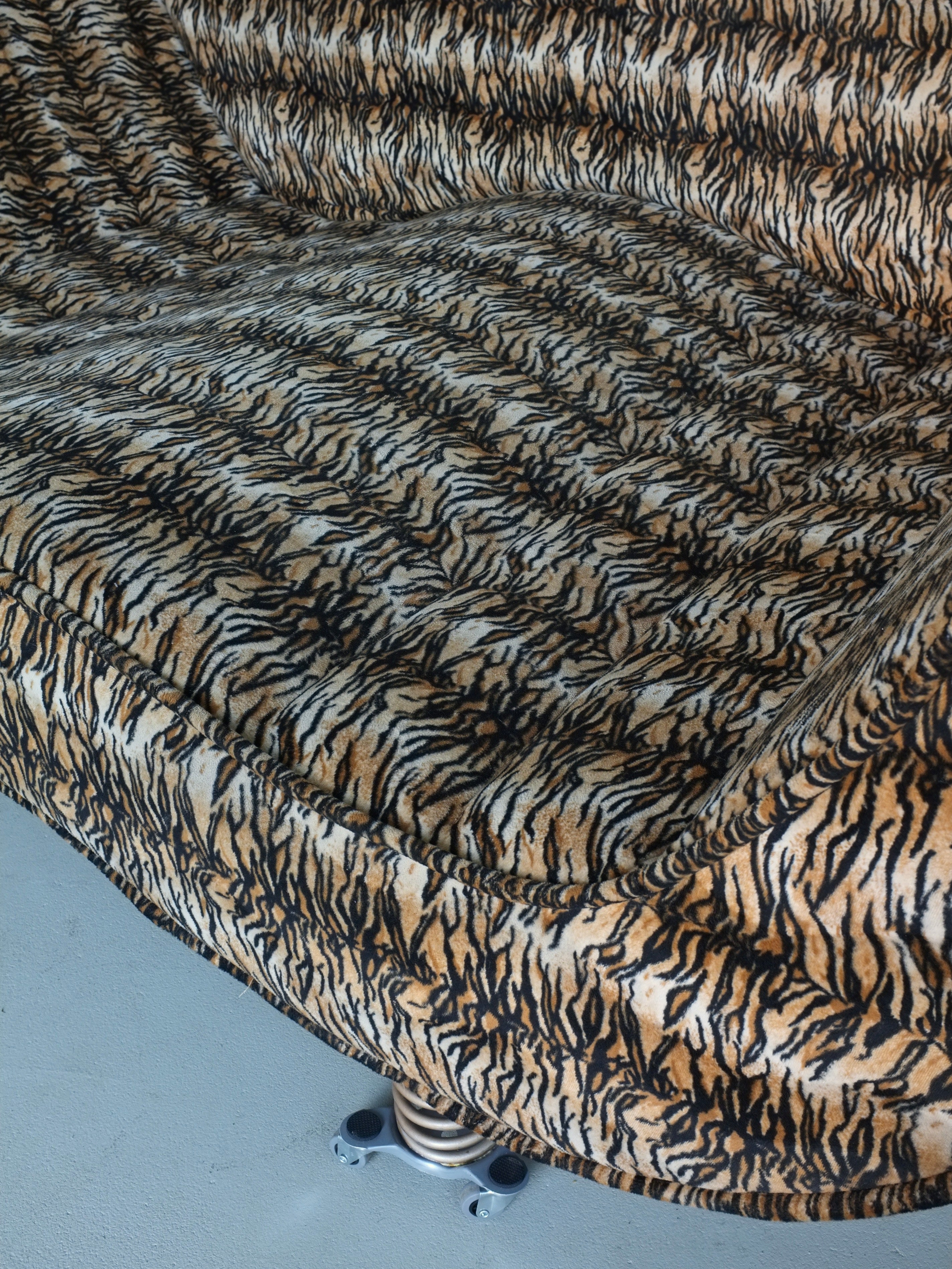 Canapé à motif animal postmoderne, Allemagne, années 1990