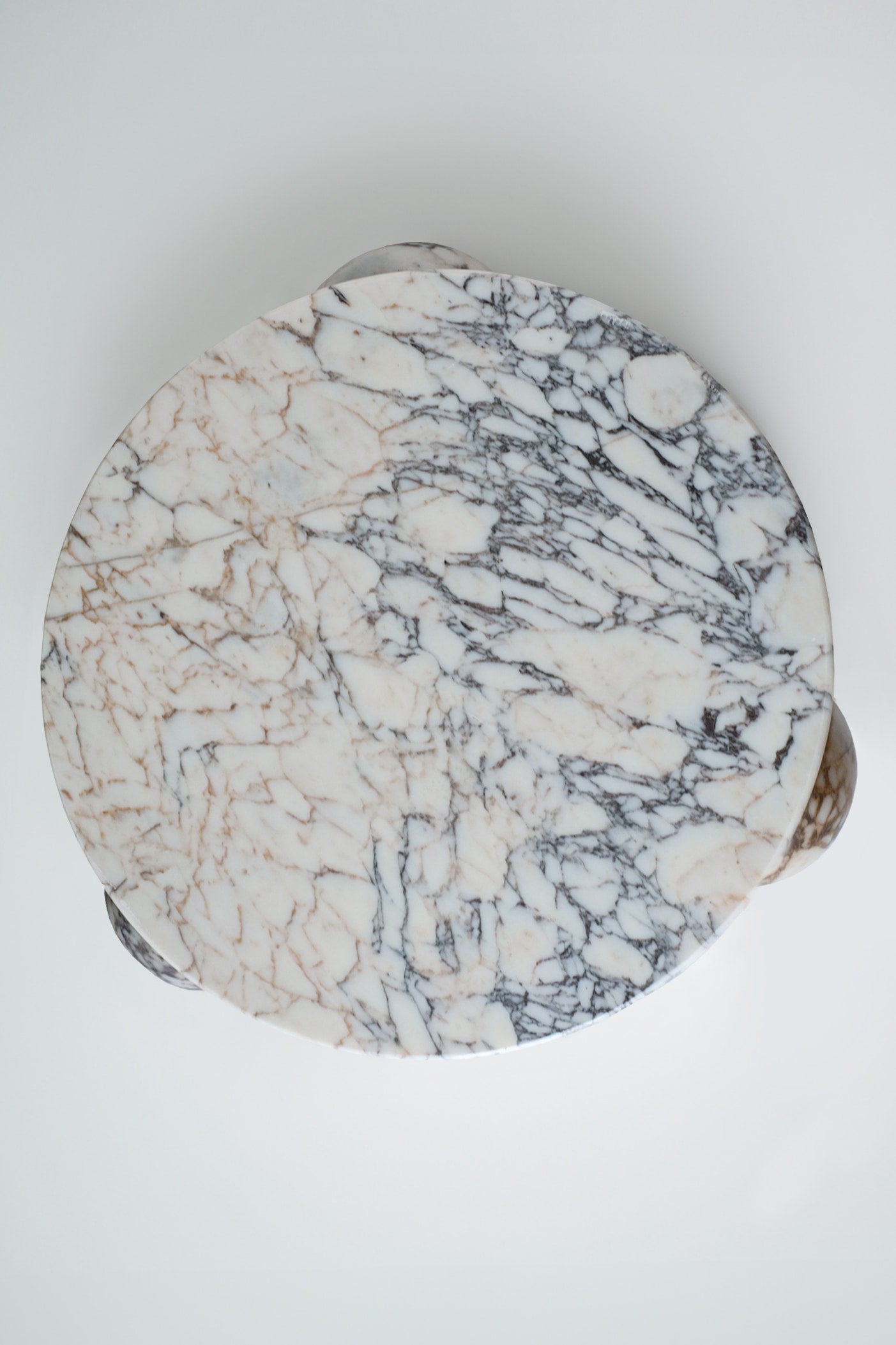 Sculptural Calacatta Viola Coffee Table — close-up