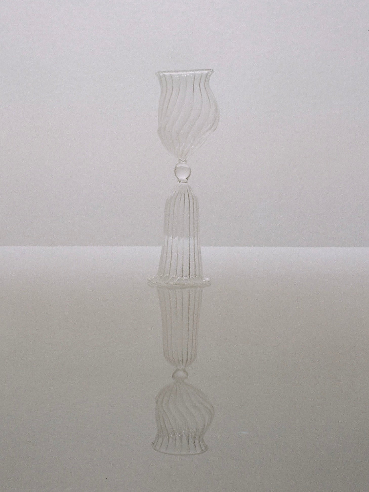 Cléodore Glass - Set Of Two — side angle showing clear glass design