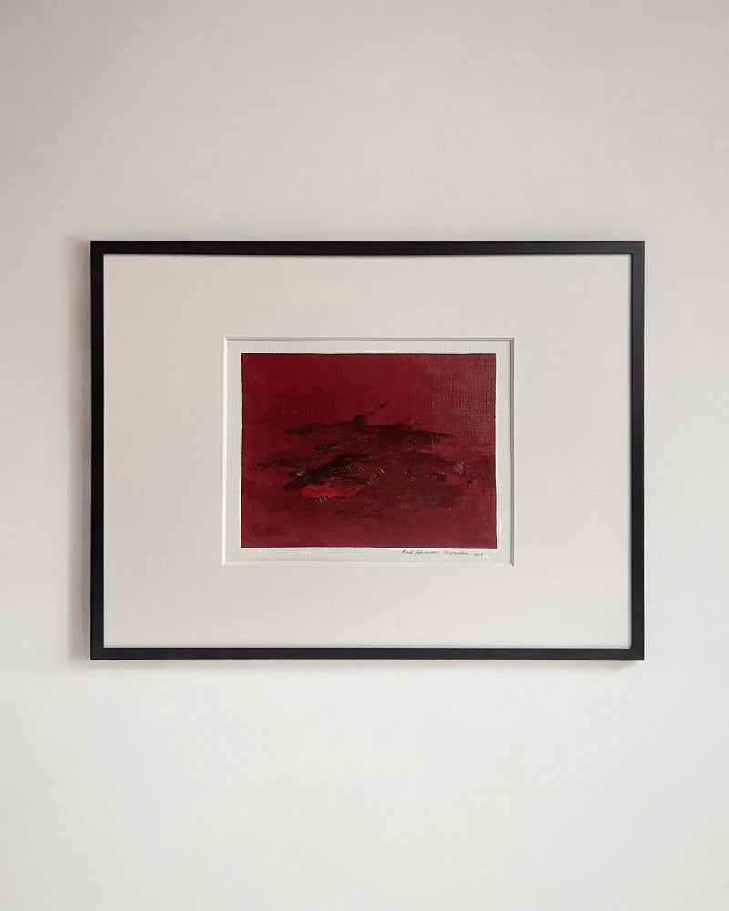 Oil Painting on Paper - 18 (2026) by Aimée Adriaansen | The Oblist — red tones, contemporary art