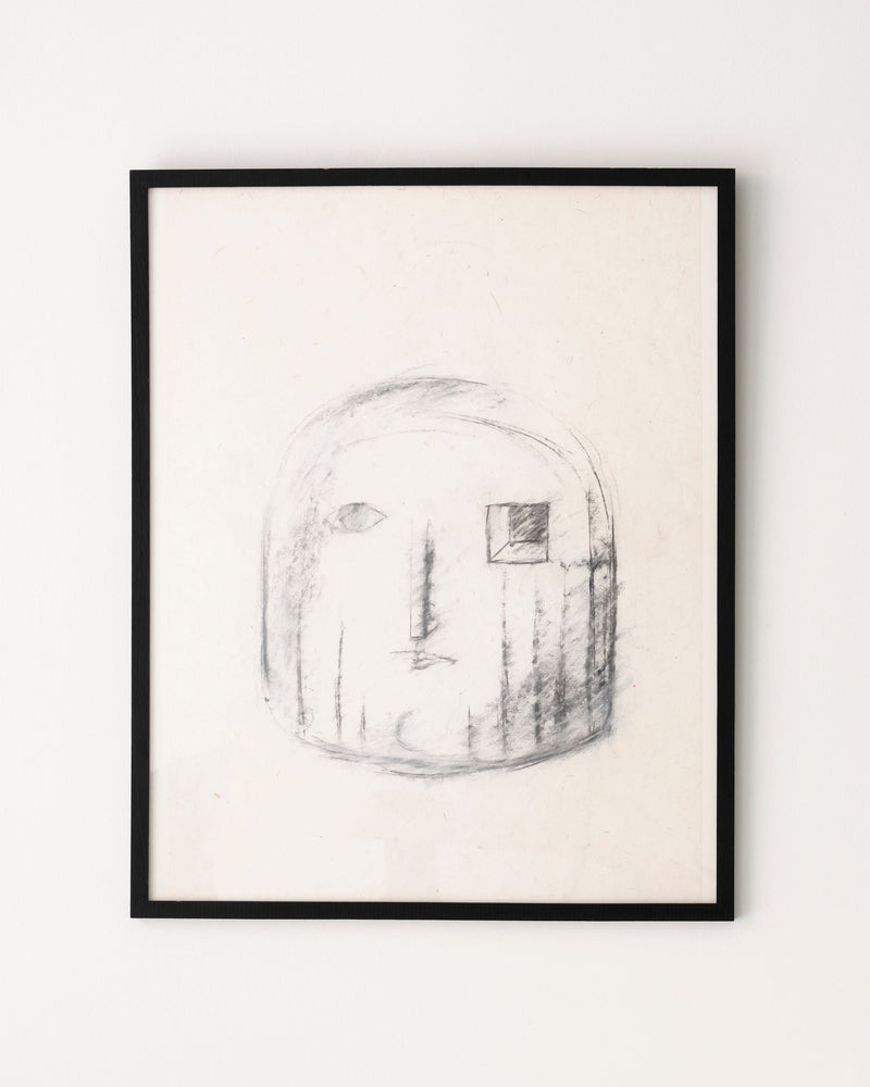 Bunker Head Drawing' by Leonard Ursachi | The Oblist — framed charcoal sketch
