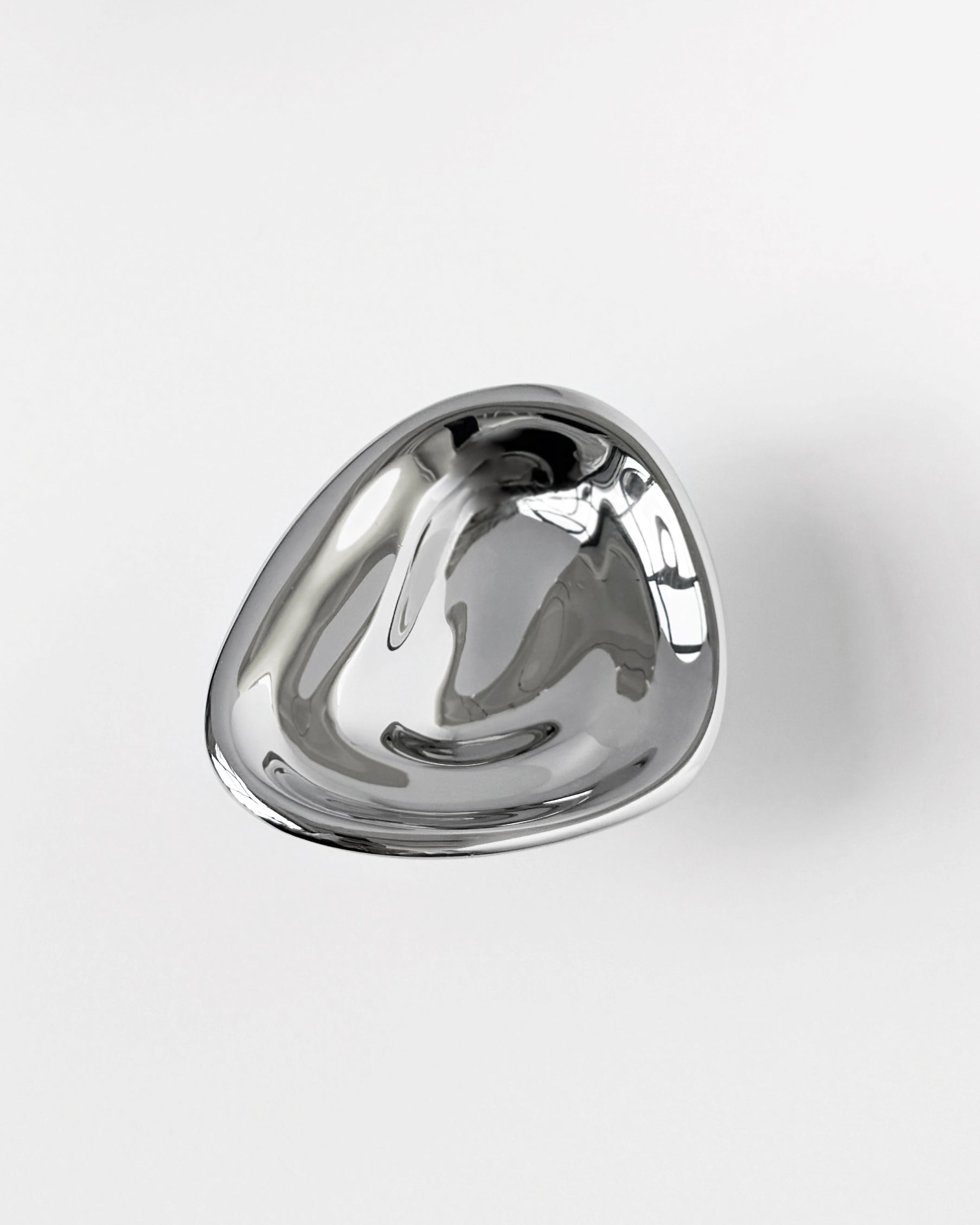 Ripple Hook - Small - Titanium — back view highlighting shiny titanium finish