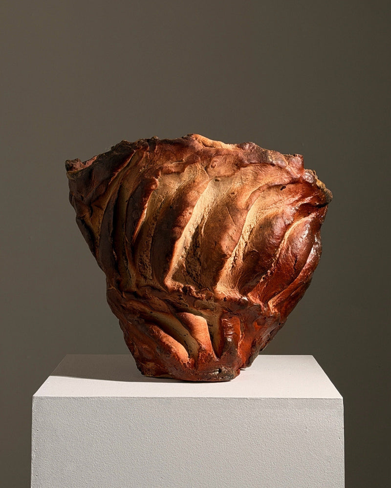 Spectacular vase by Hervé Rousseau, La Borne, circa 2010 — detail view