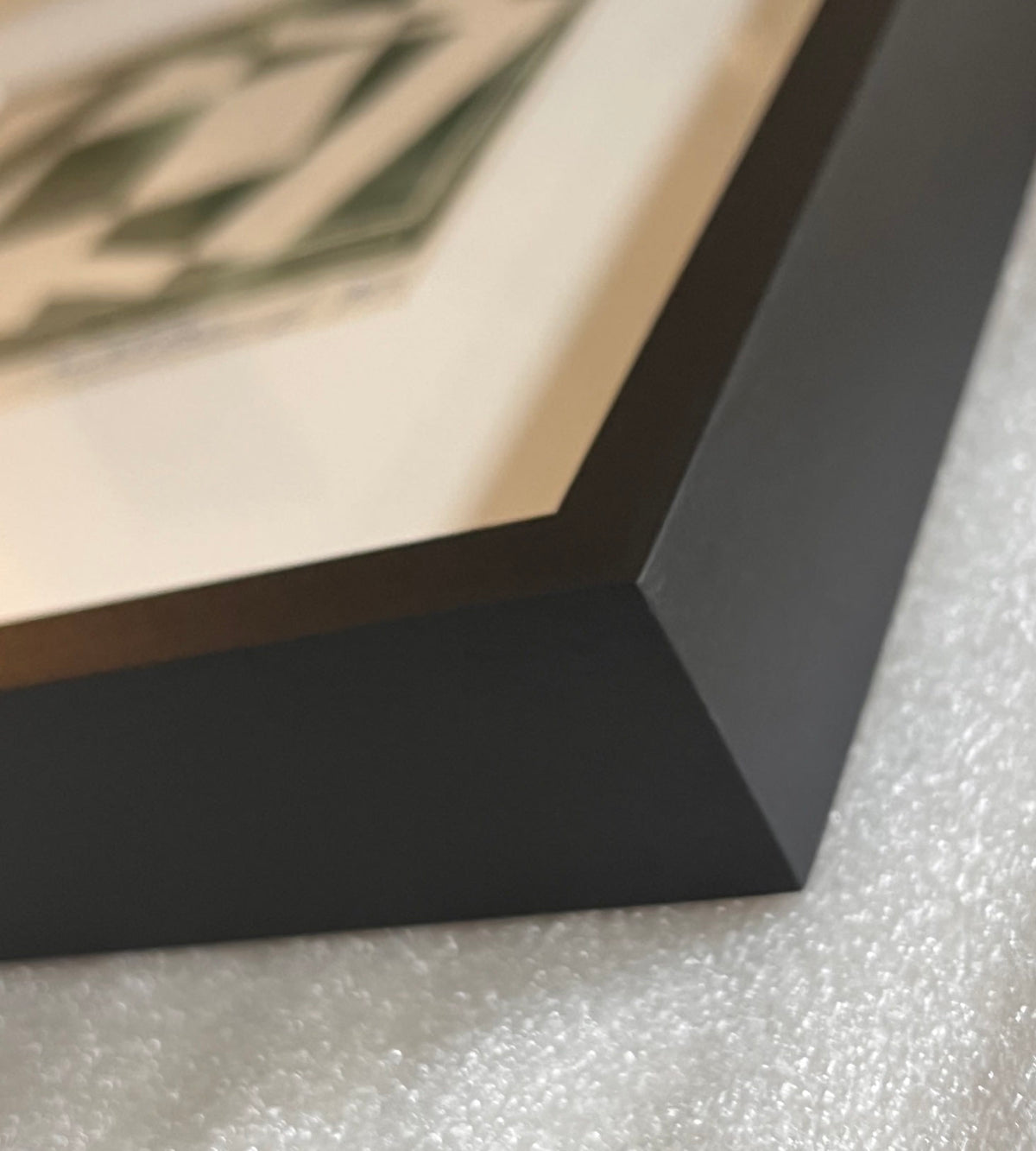 Midcentury Silkscreen Print in Dark Green by B. Ohlund — side angle