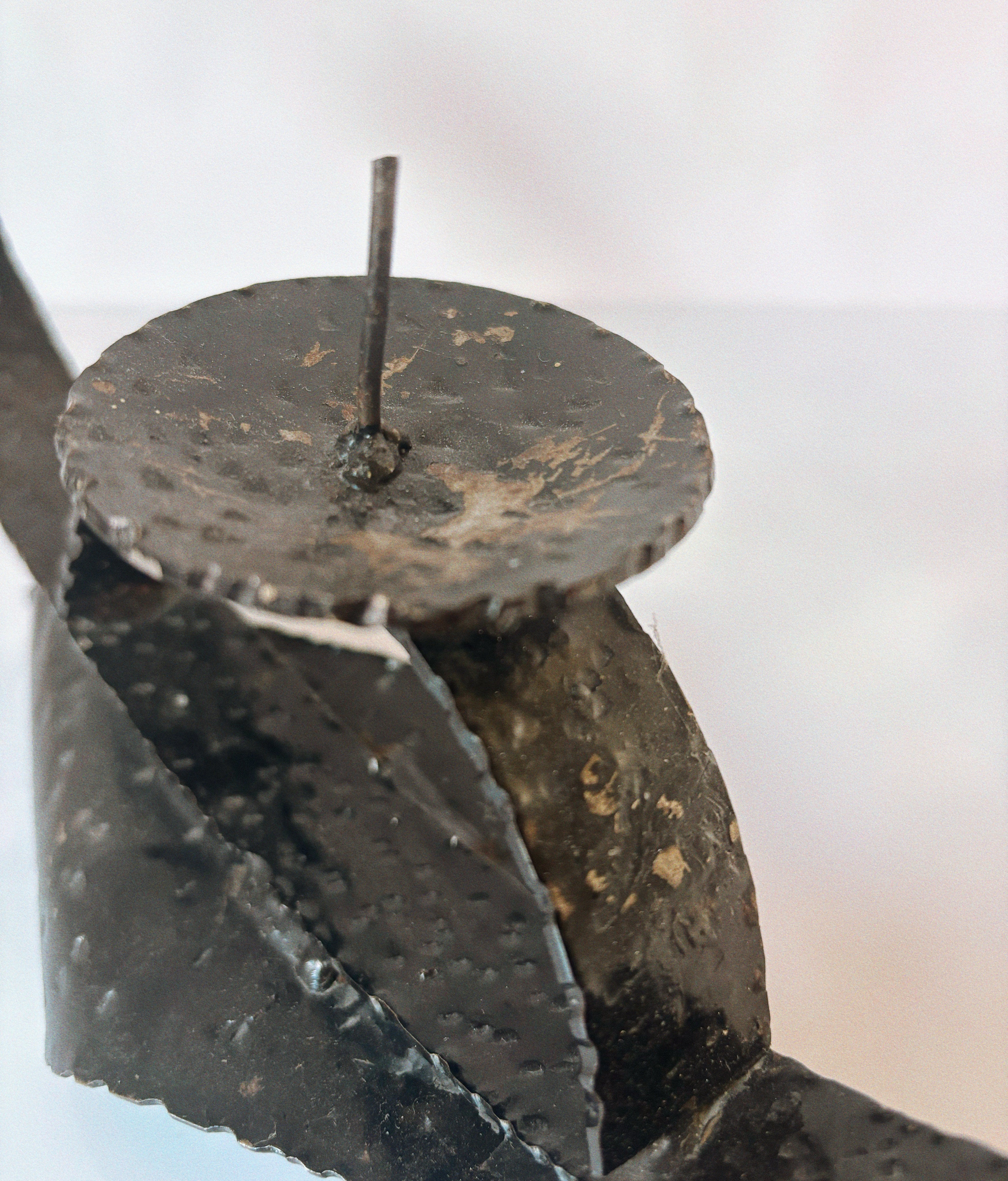 Bent Metal Mid Century Candlestick, Poland