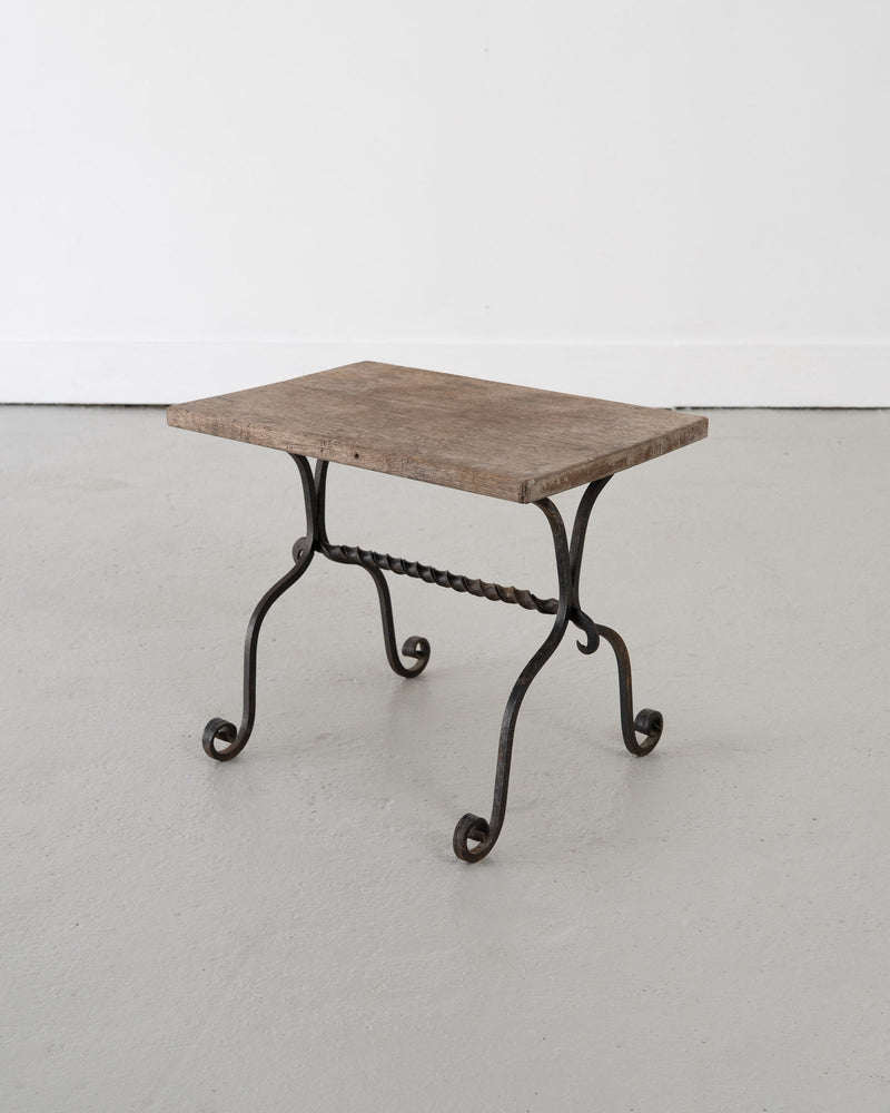 Early 20th Century Wrought Iron Side Table by Tom Bogle | The Oblist