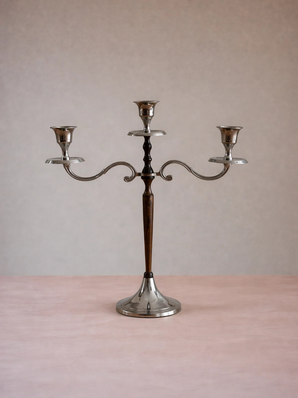1950s Amsterdam Vintage 3-Light Candelabra — detail view