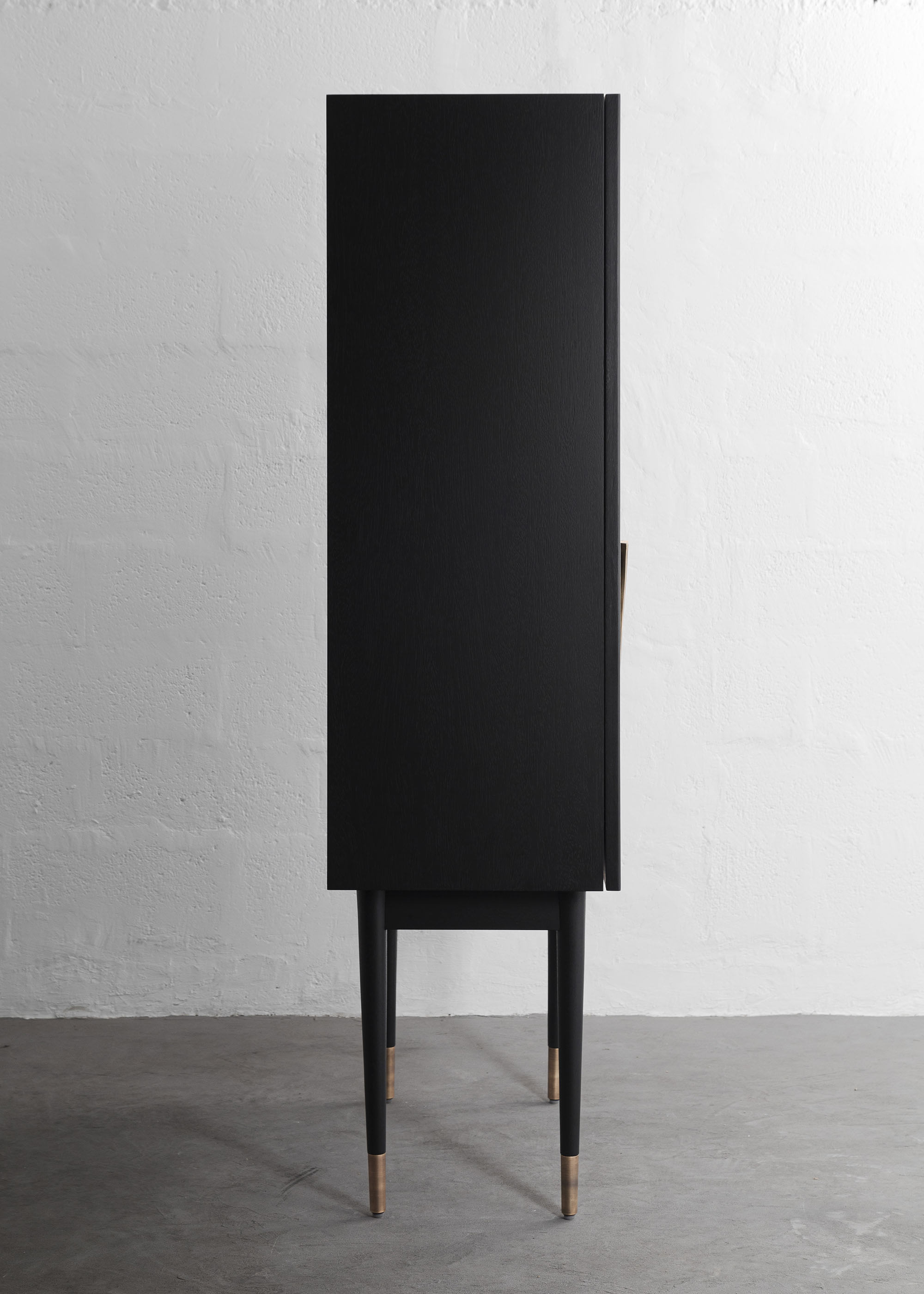 PERFIDIA_01 Bar Cabinet in Solid Wood and Casted Bronze Details — in context