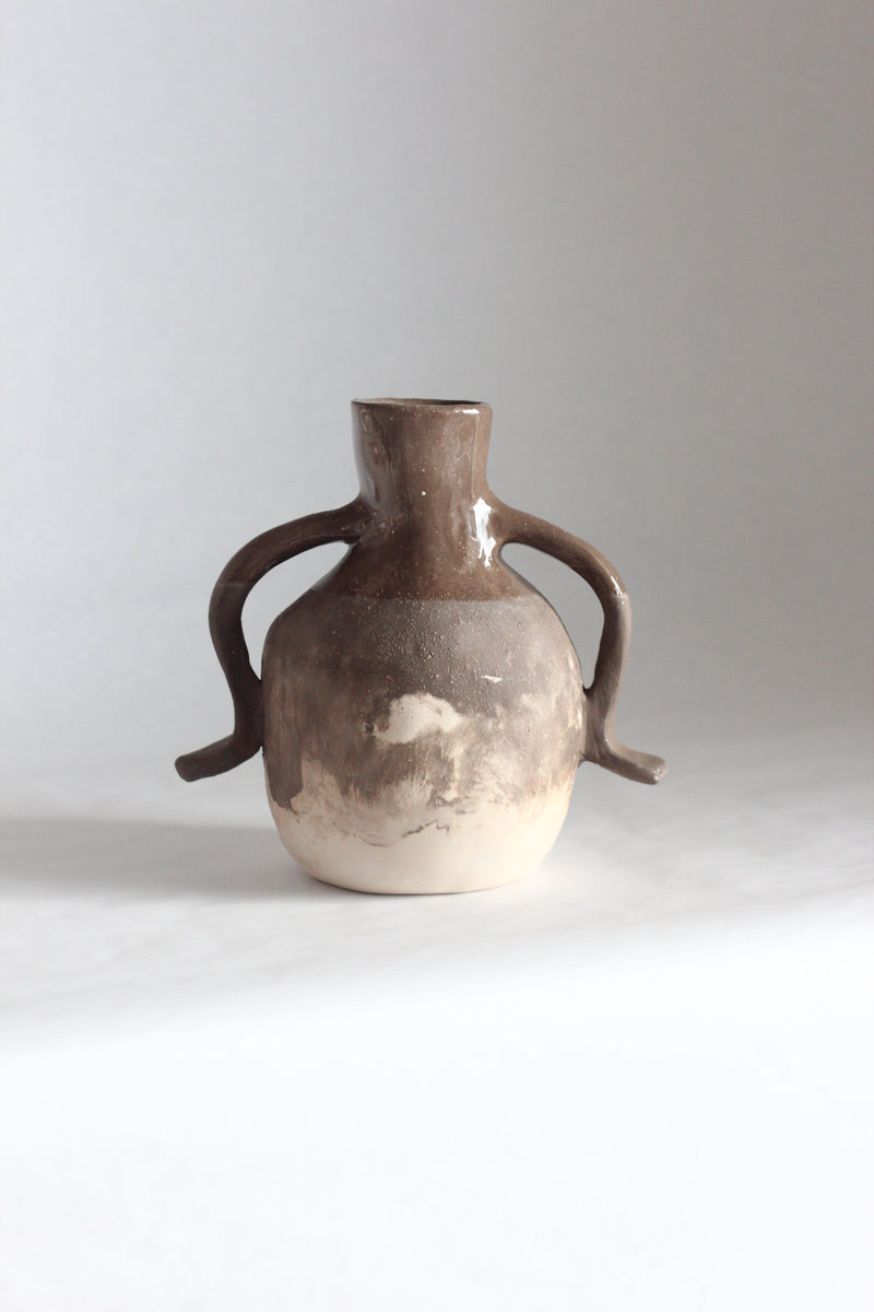 Ceramic Vase Nua 10 by CRIS GAGO | The Oblist — handcrafted brown ceramic