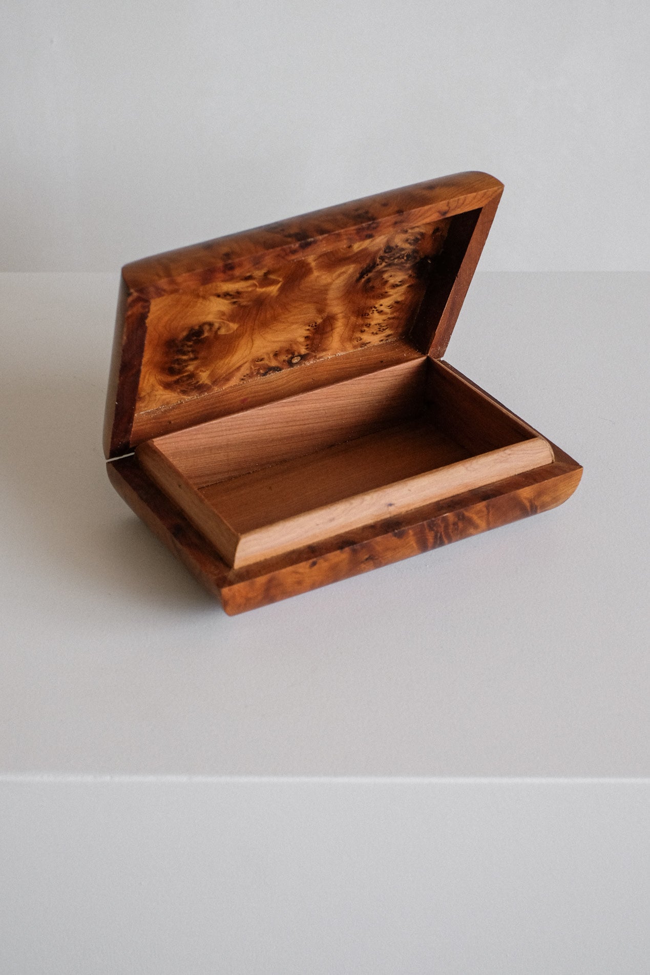 Jewellery Box, Thuya Wood — side angle