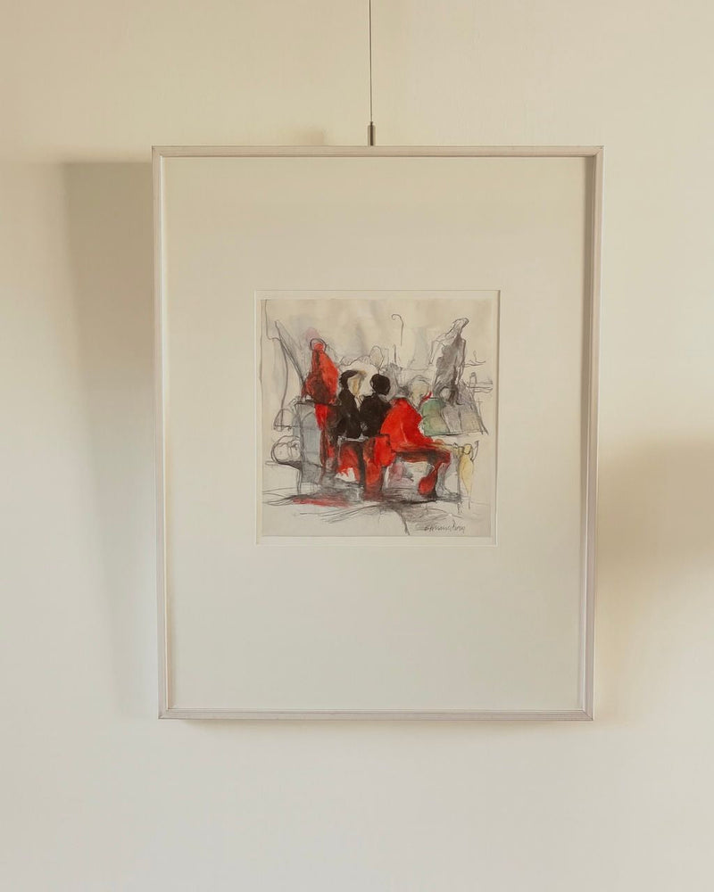 Berndt Wennström – Composition by Maud Vaughan | The Oblist — framed artwork, colorful figures
