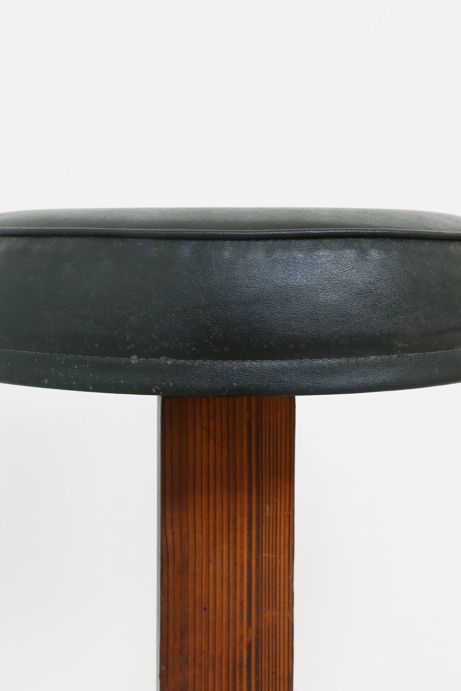 Brutalist Wood Stool — detail view