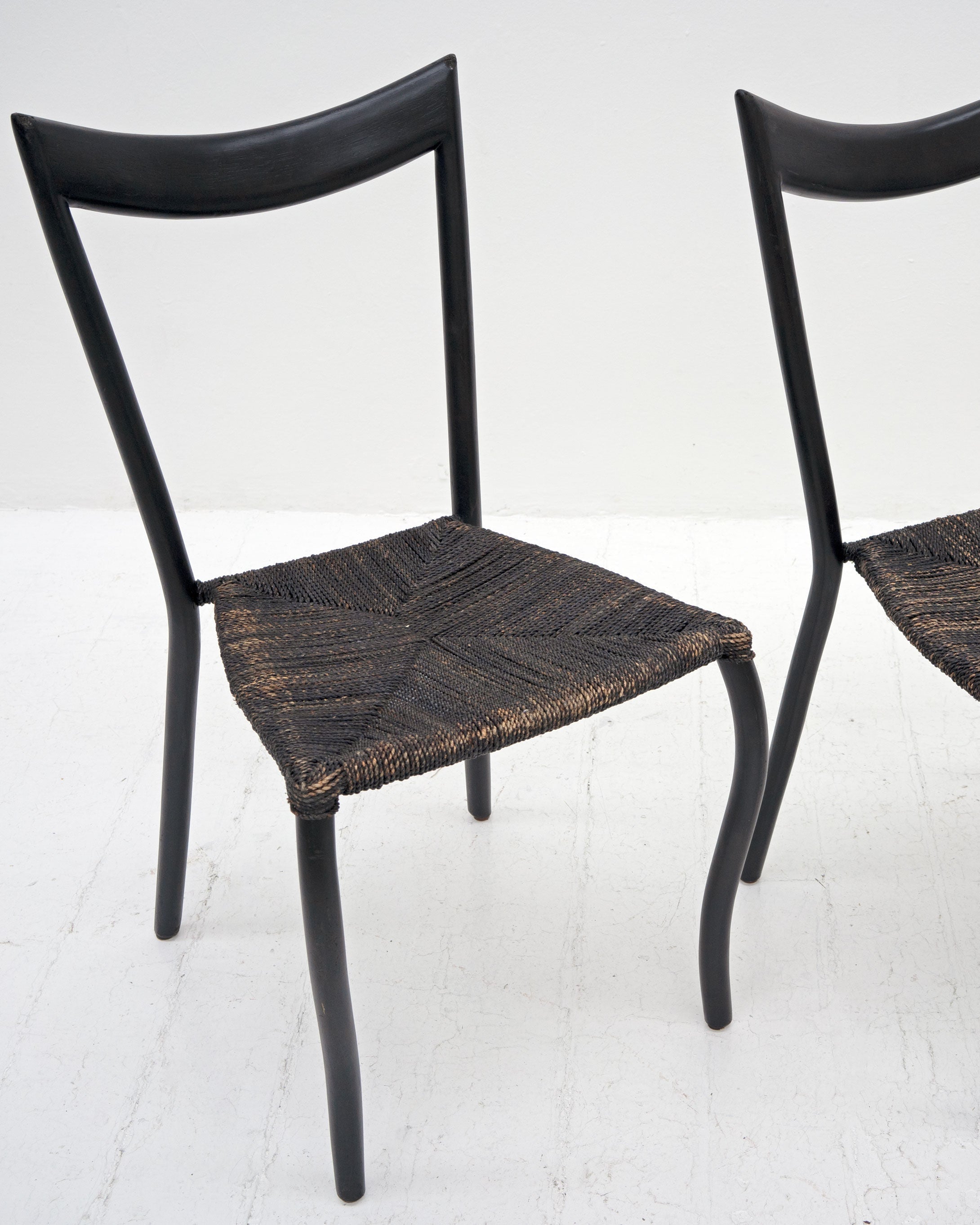 Black Manila Dining Chairs by Val Padilla for Conran 1980s