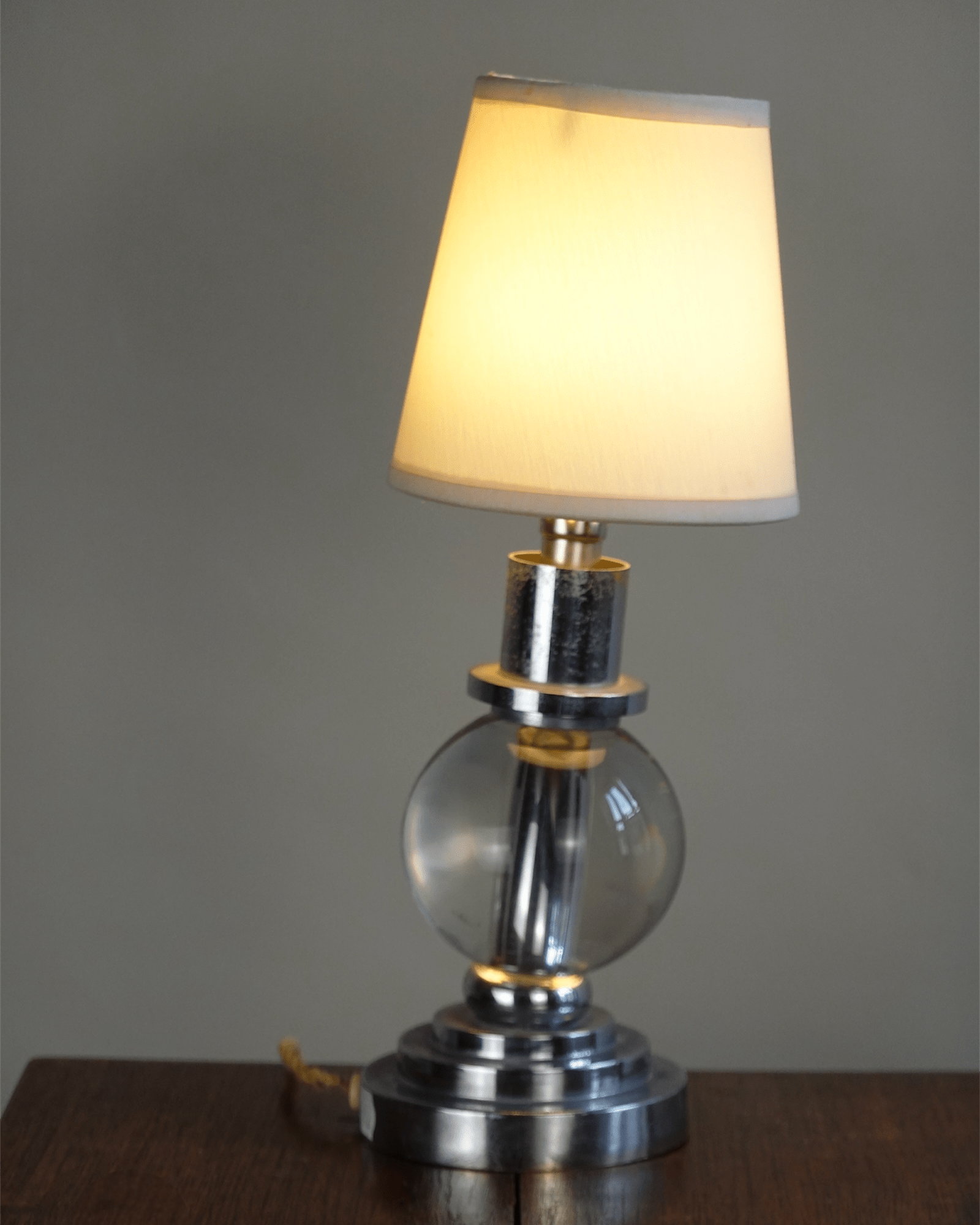 Table Lamp Attributed to Jacques Adnet — side angle