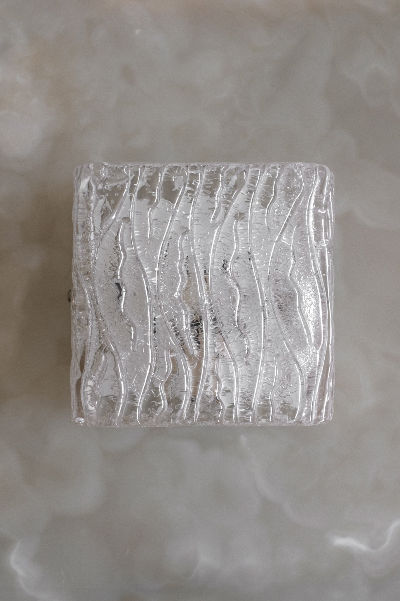 Textured Ice Glass Wall Light by J. T. Kalmar — in context