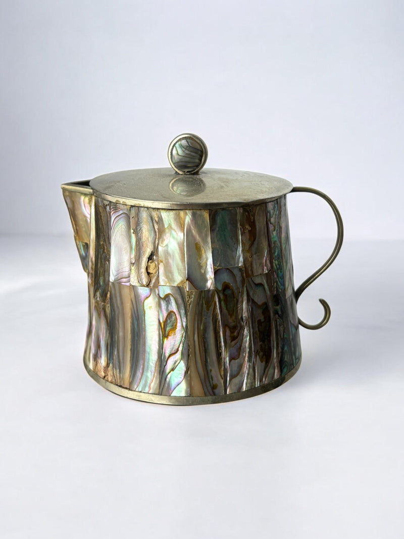 Abalone shell & Alpaca Jar by Malamar Studio | The Oblist — vintage iridescent design