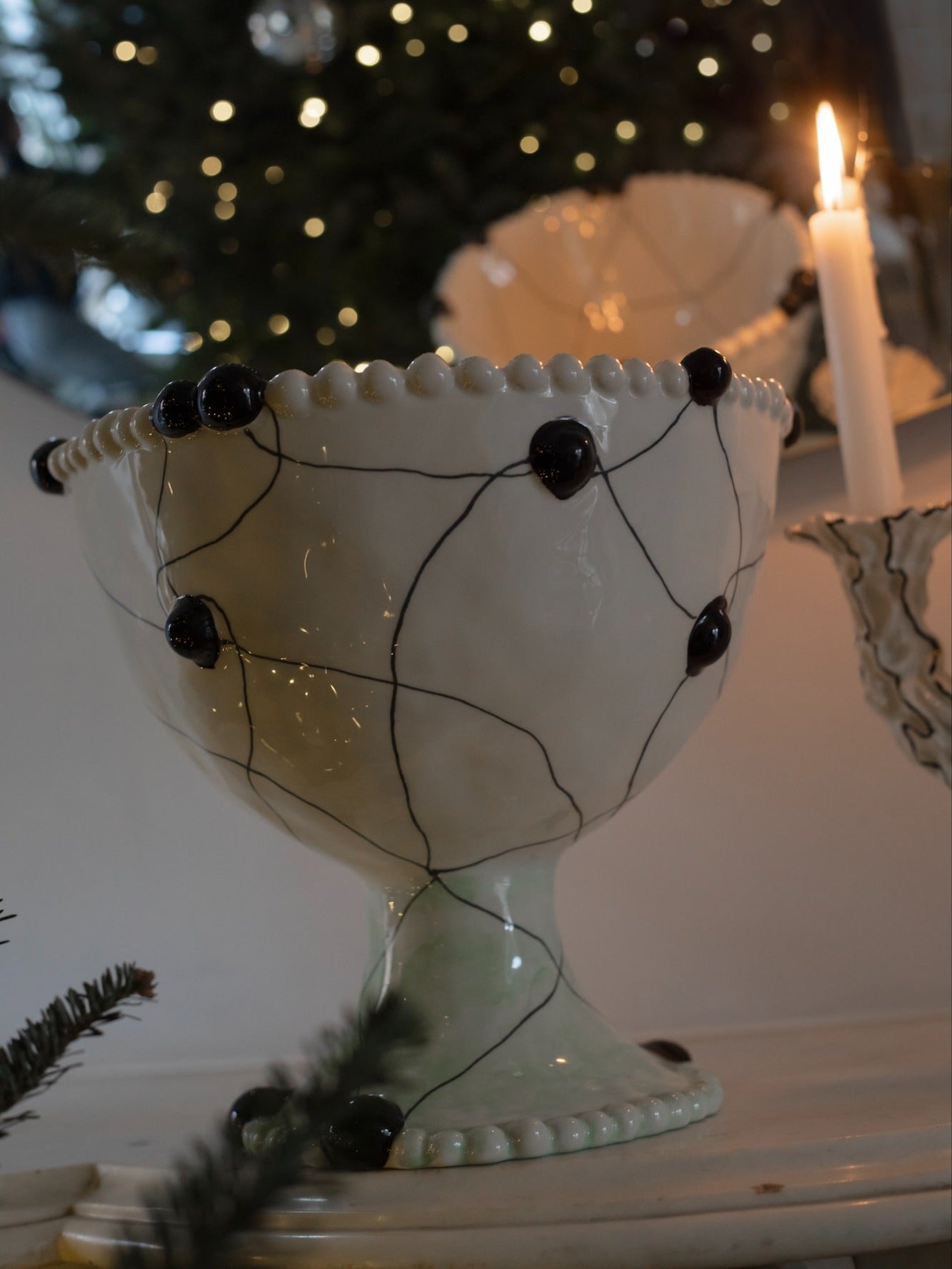 Large Wish Bowl, Hand Made Ceramic Bowl — close-up