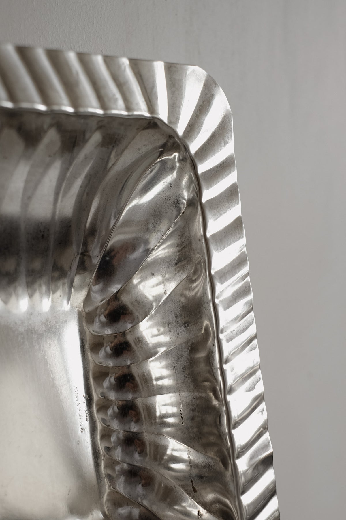 Vintage Silver-Plated Fluted Dish — view 9